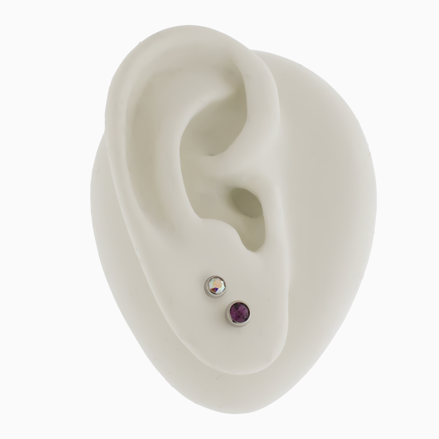 Steel 14G Internally Threaded Ball with Premium Crystal - Pierced Addiction
