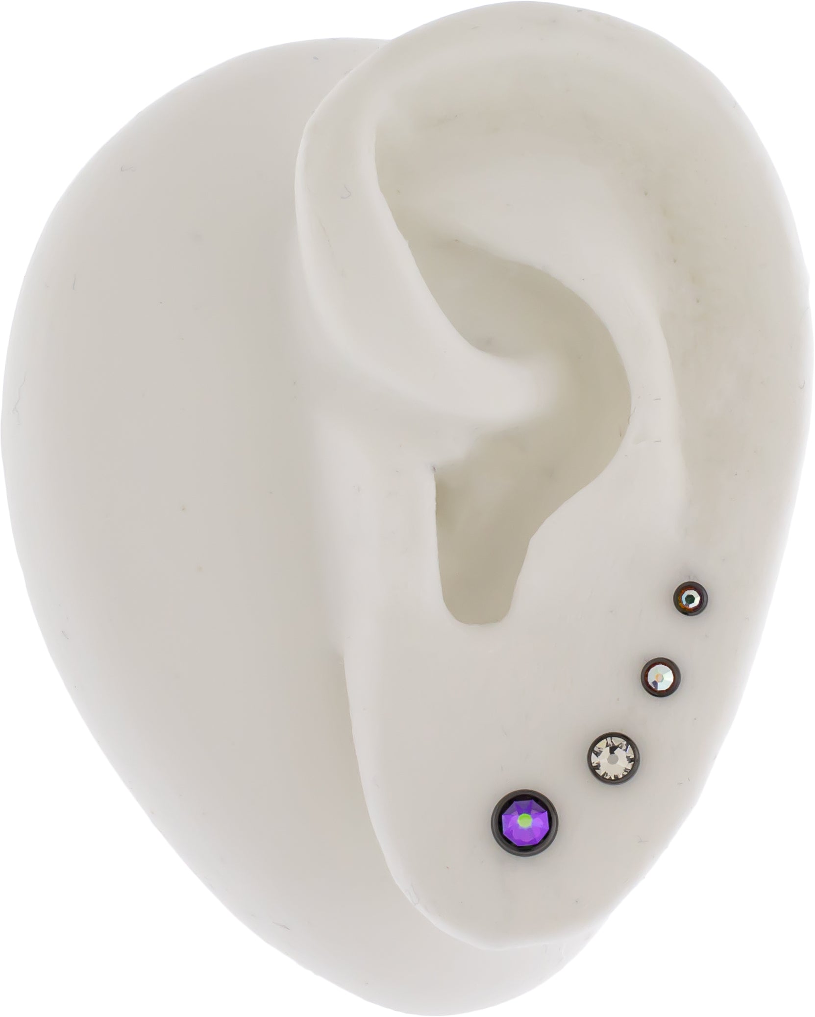Steel Internally Threaded Gem Disc W/ Black PVD
