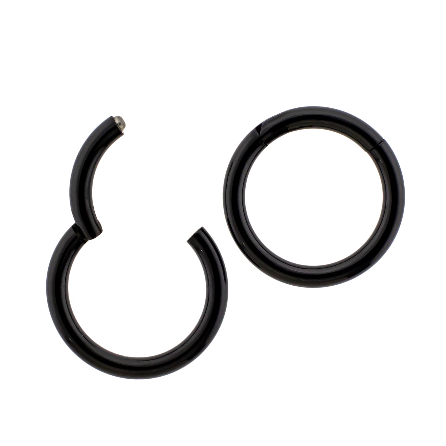 20G - 10G Steel Black PVD Hinged Segment Rings