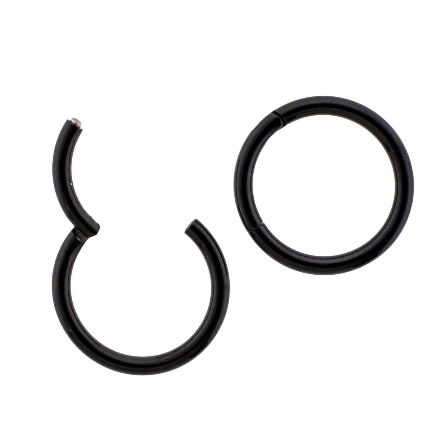 20G - 10G Steel Black PVD Hinged Segment Rings