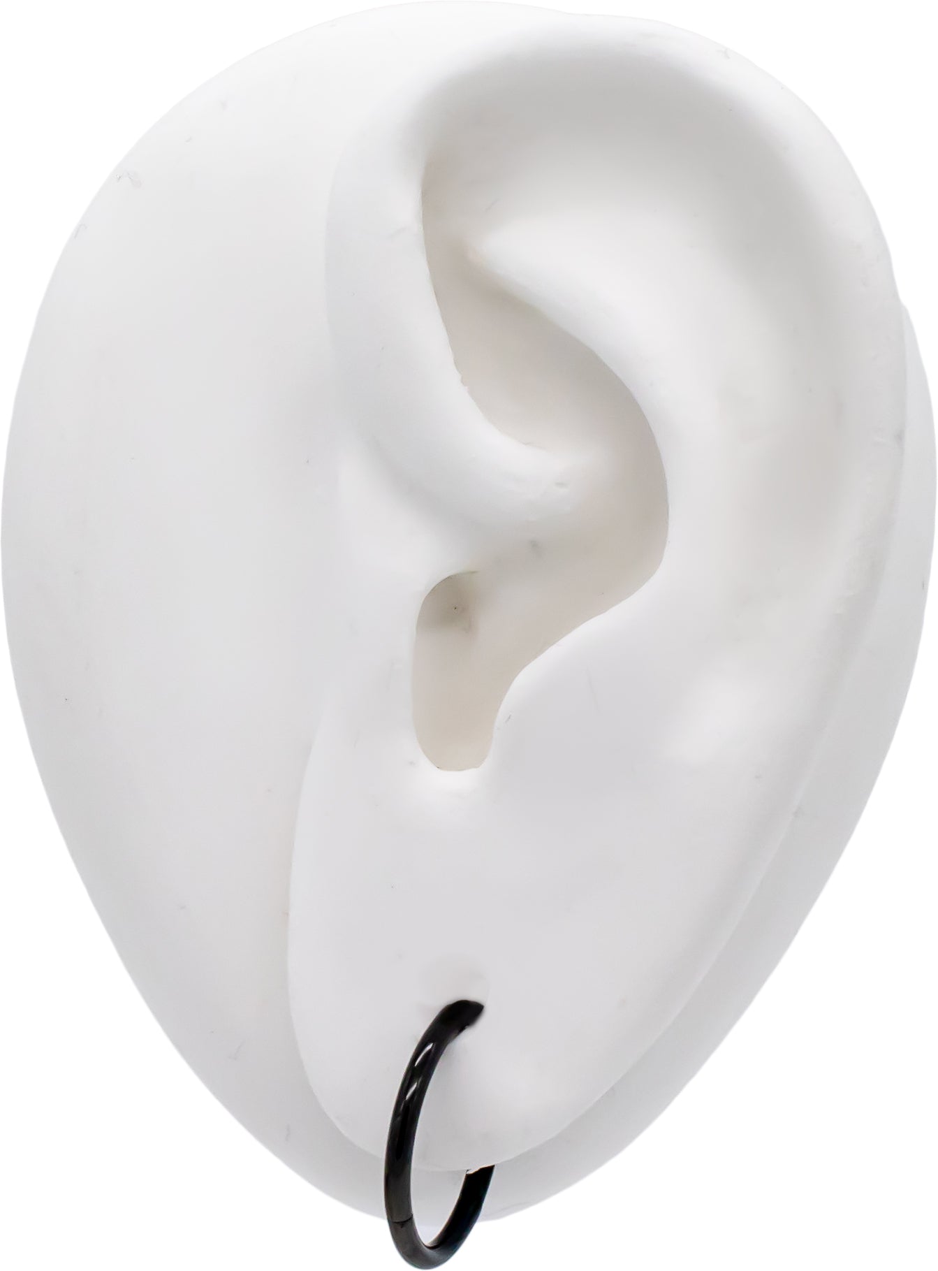 20G - 10G Steel Black PVD Hinged Segment Rings - Pierced Addiction