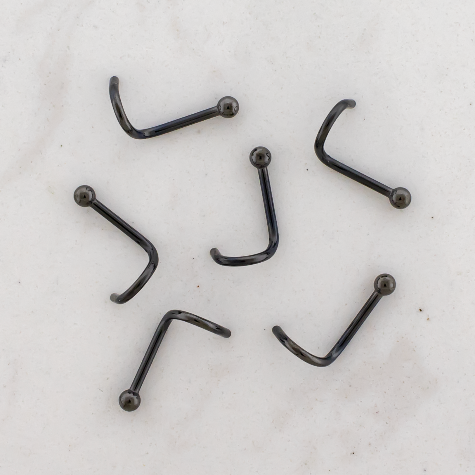 Steel Nose Screw With Black PVD Coating - Pierced Addiction