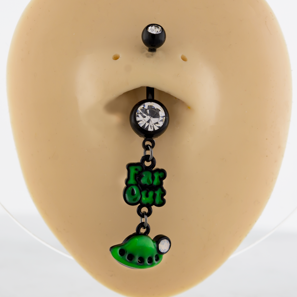 14G Far Out Alien Navel Ring - Pierced Addiction