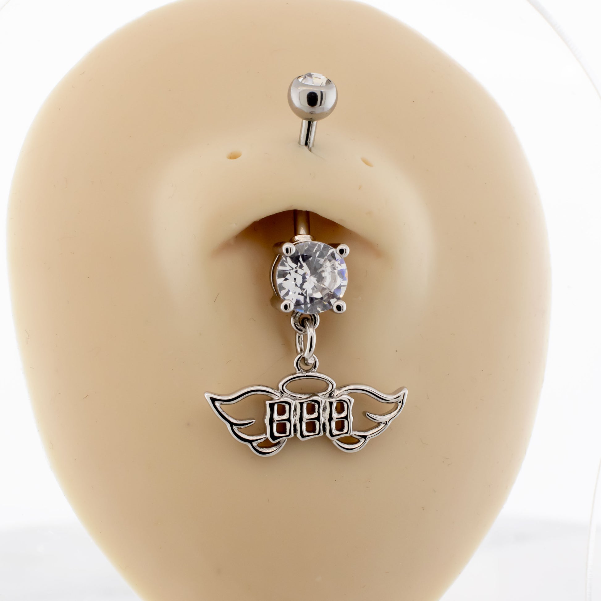 14G Angel Number Navel Ring - Pierced Addiction