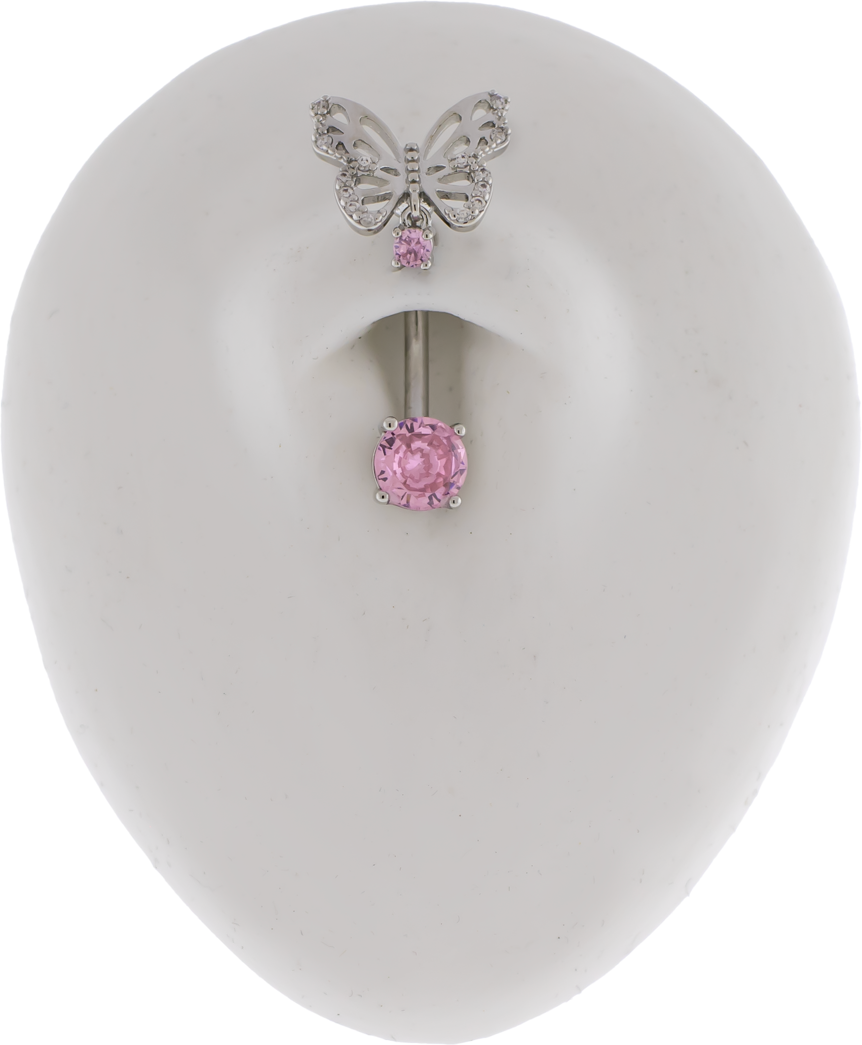 14G Top Gem Butterfly Navel Ring - Pierced Addiction