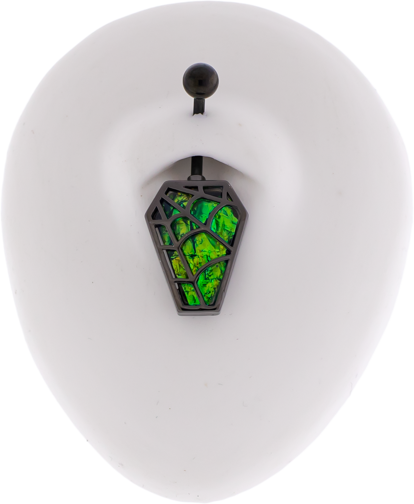 14G Iridescent Coffin and Spider Web Navel Ring - Pierced Addiction