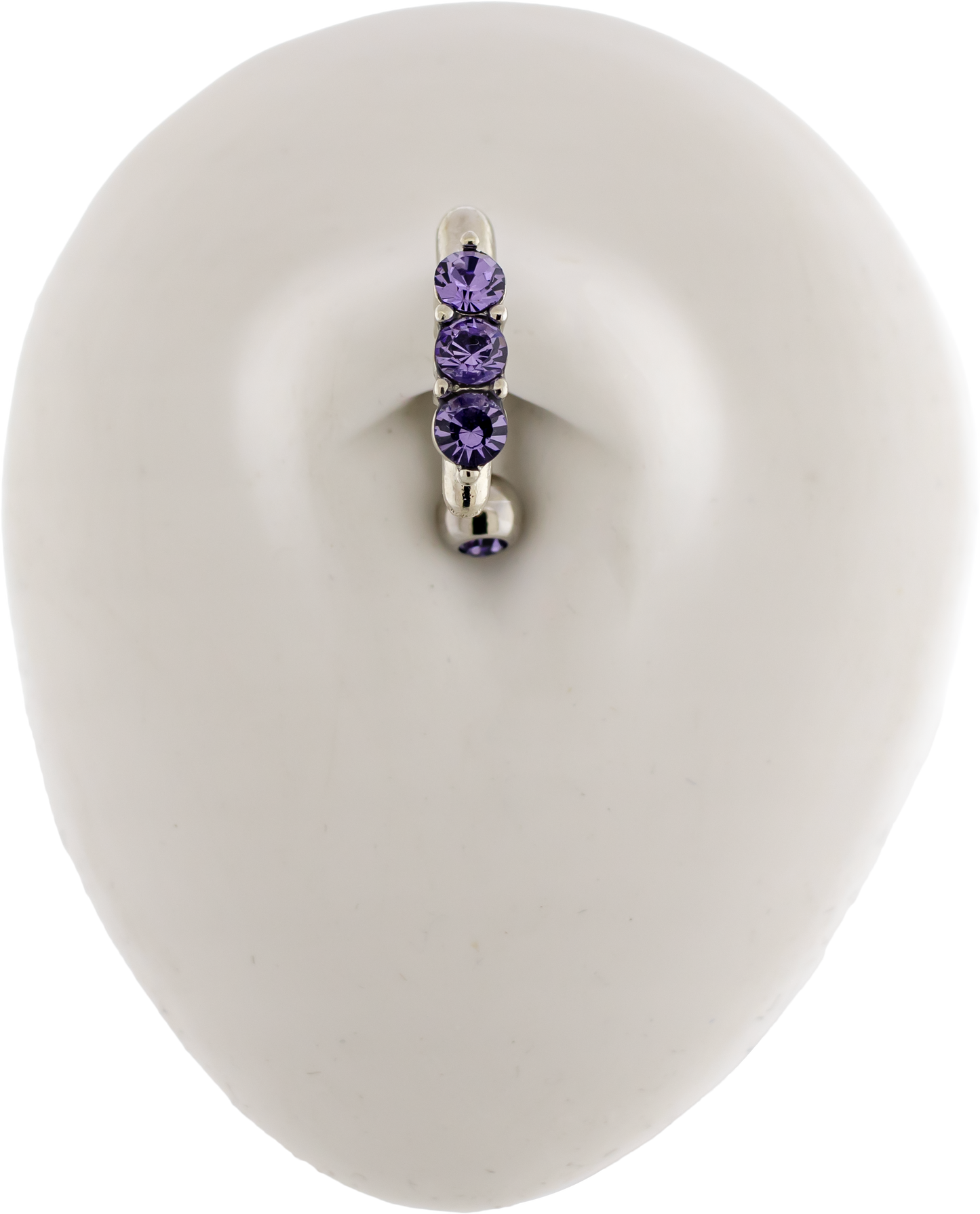 14G Three Gem Top Drop Navel Ring