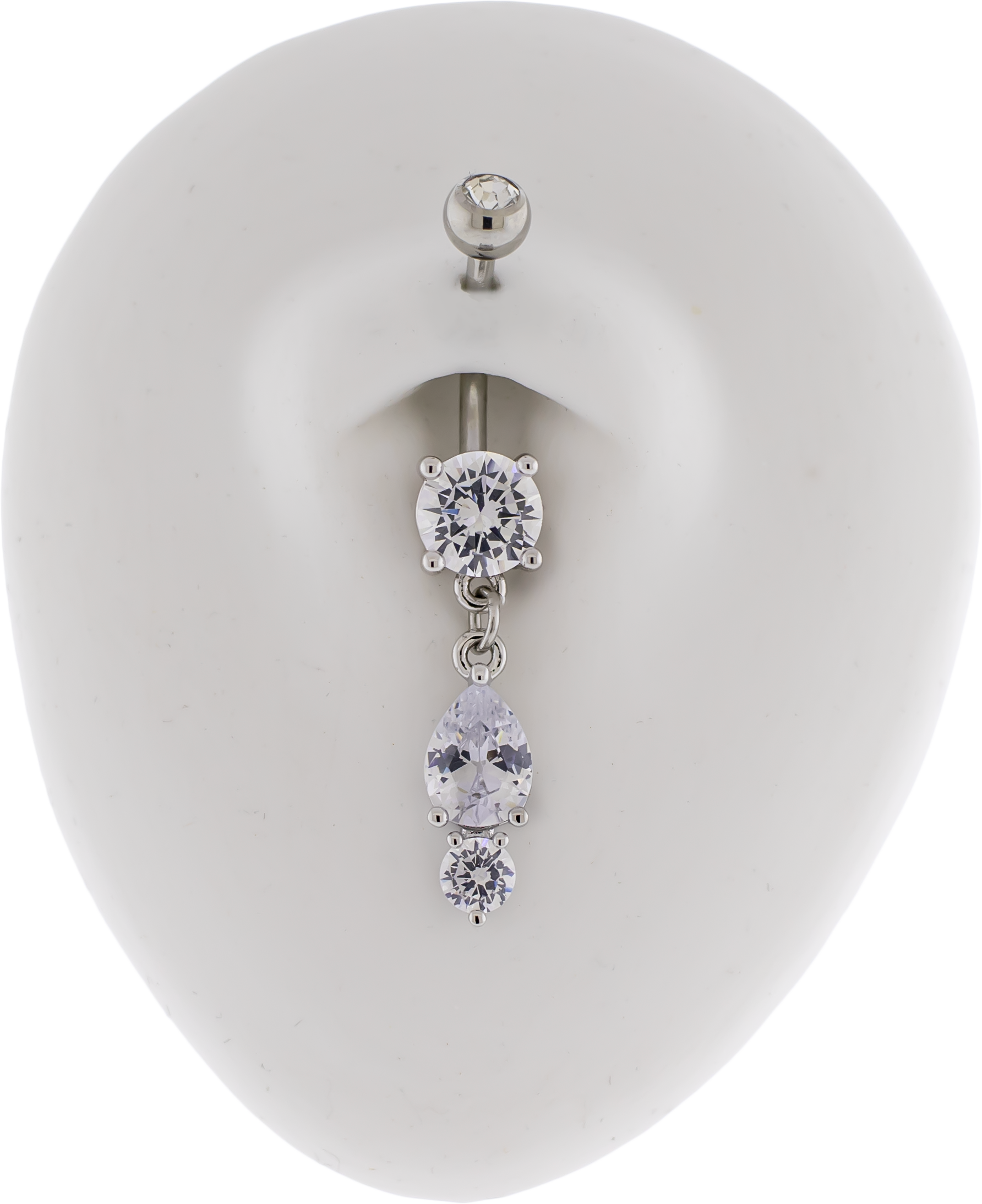 14G Teardrop Cluster Navel Barbell - Pierced Addiction
