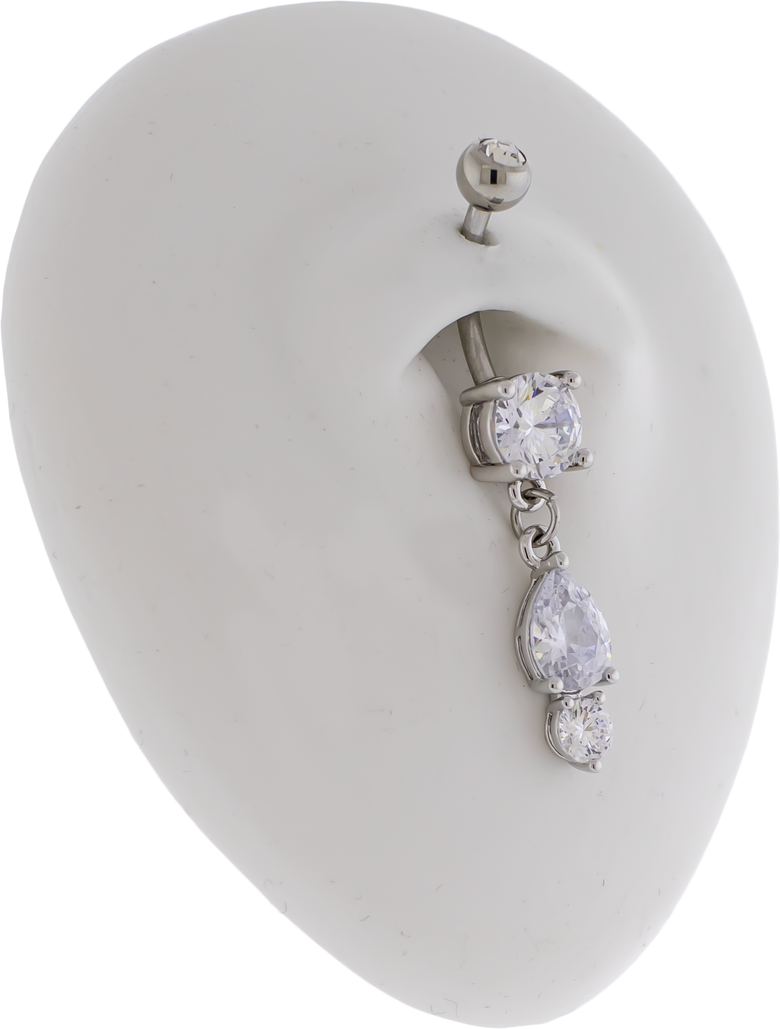 14G Teardrop Cluster Navel Barbell - Pierced Addiction