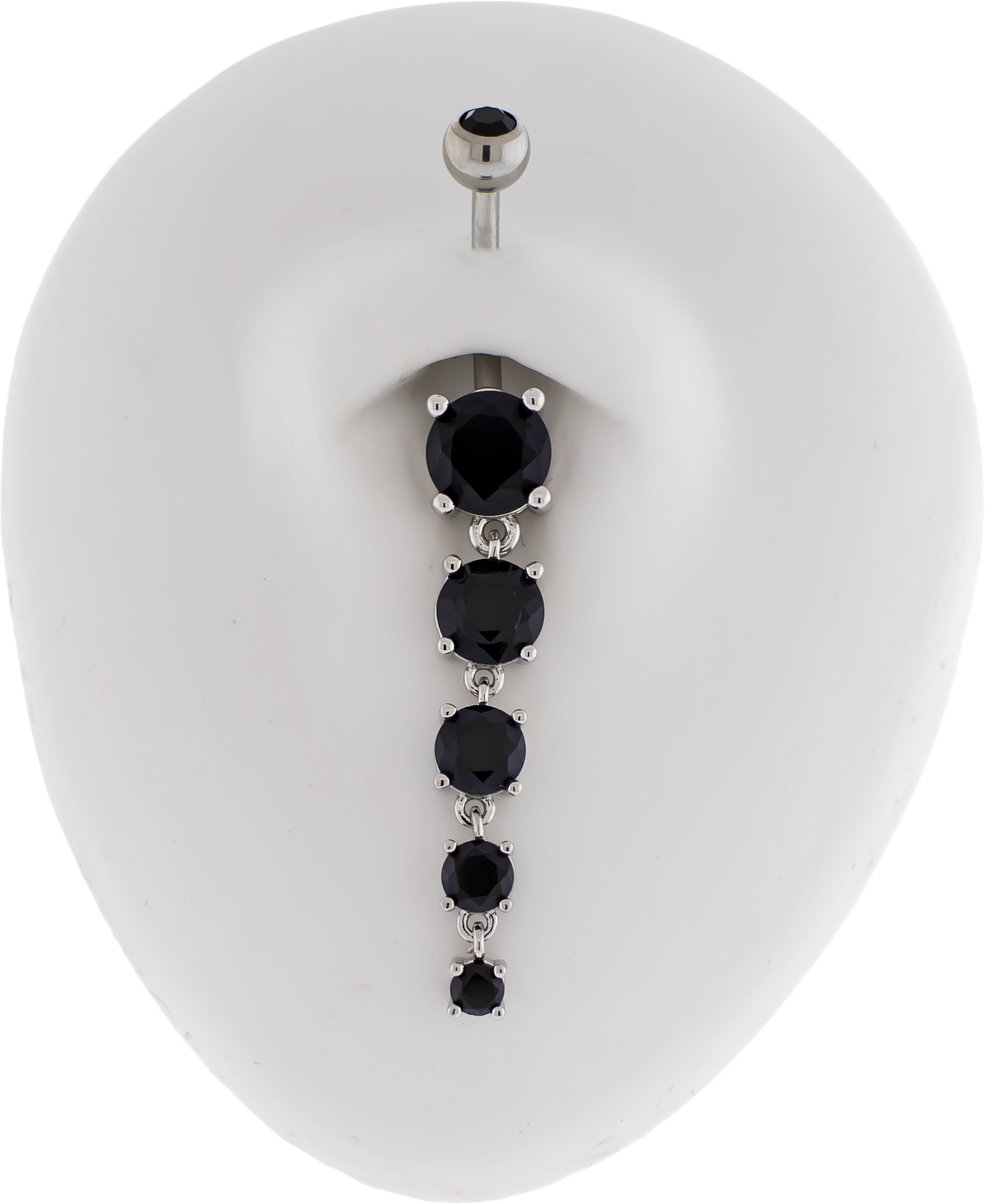 14G Cascading Gems Navel Barbell - Pierced Addiction