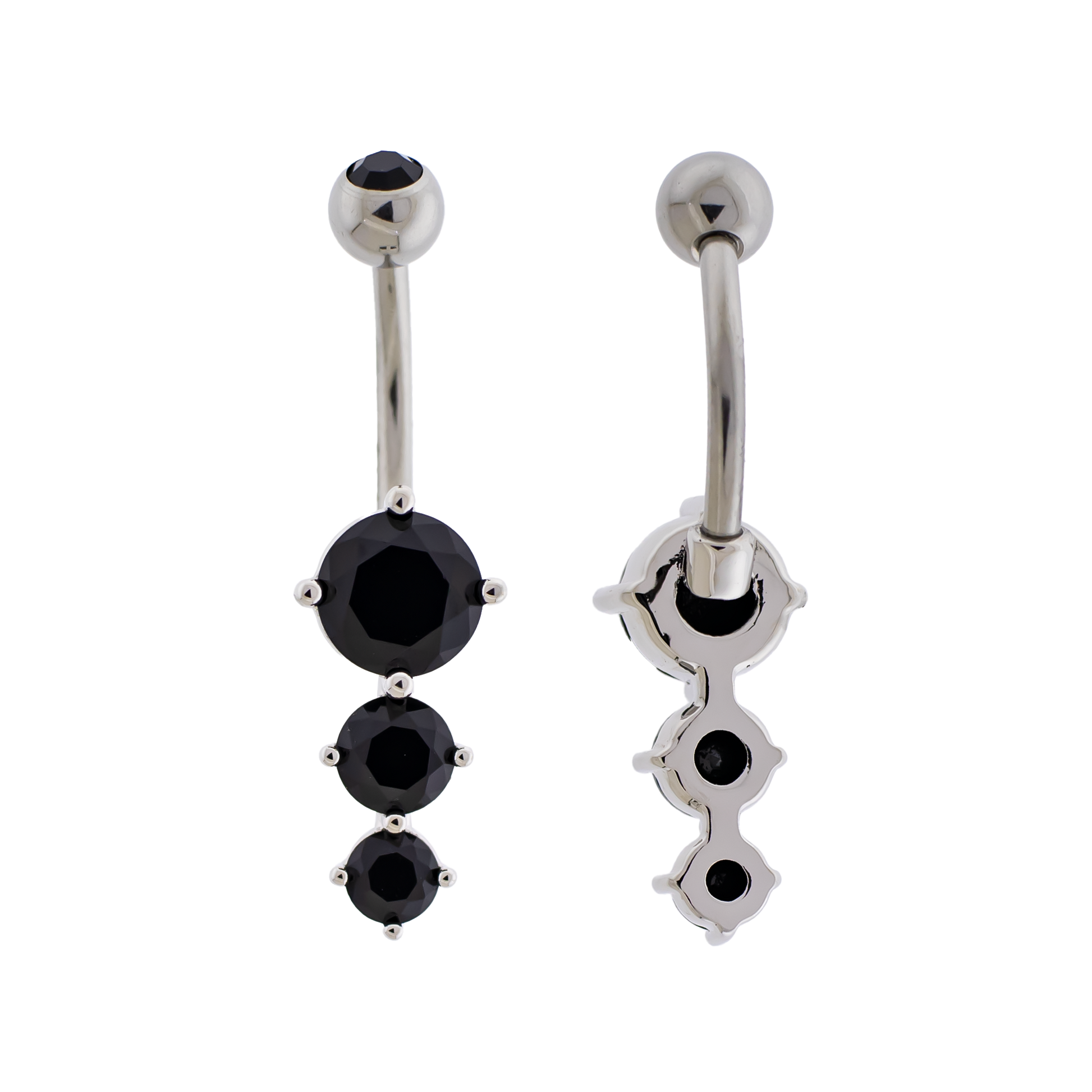 14G Cascading Round Gems Navel Barbell - Pierced Addiction