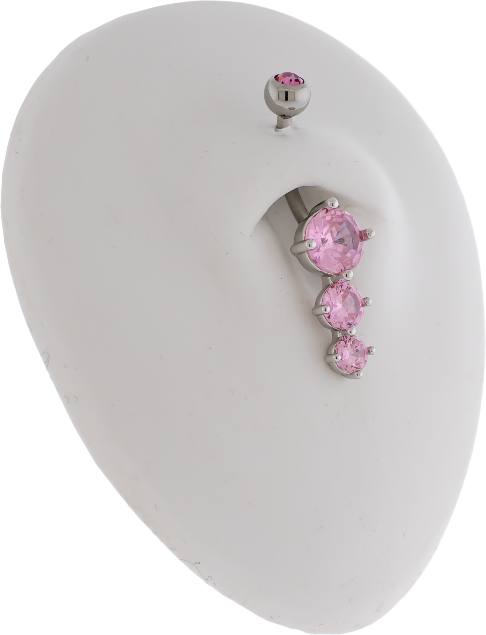 14G Cascading Round Gems Navel Barbell - Pierced Addiction