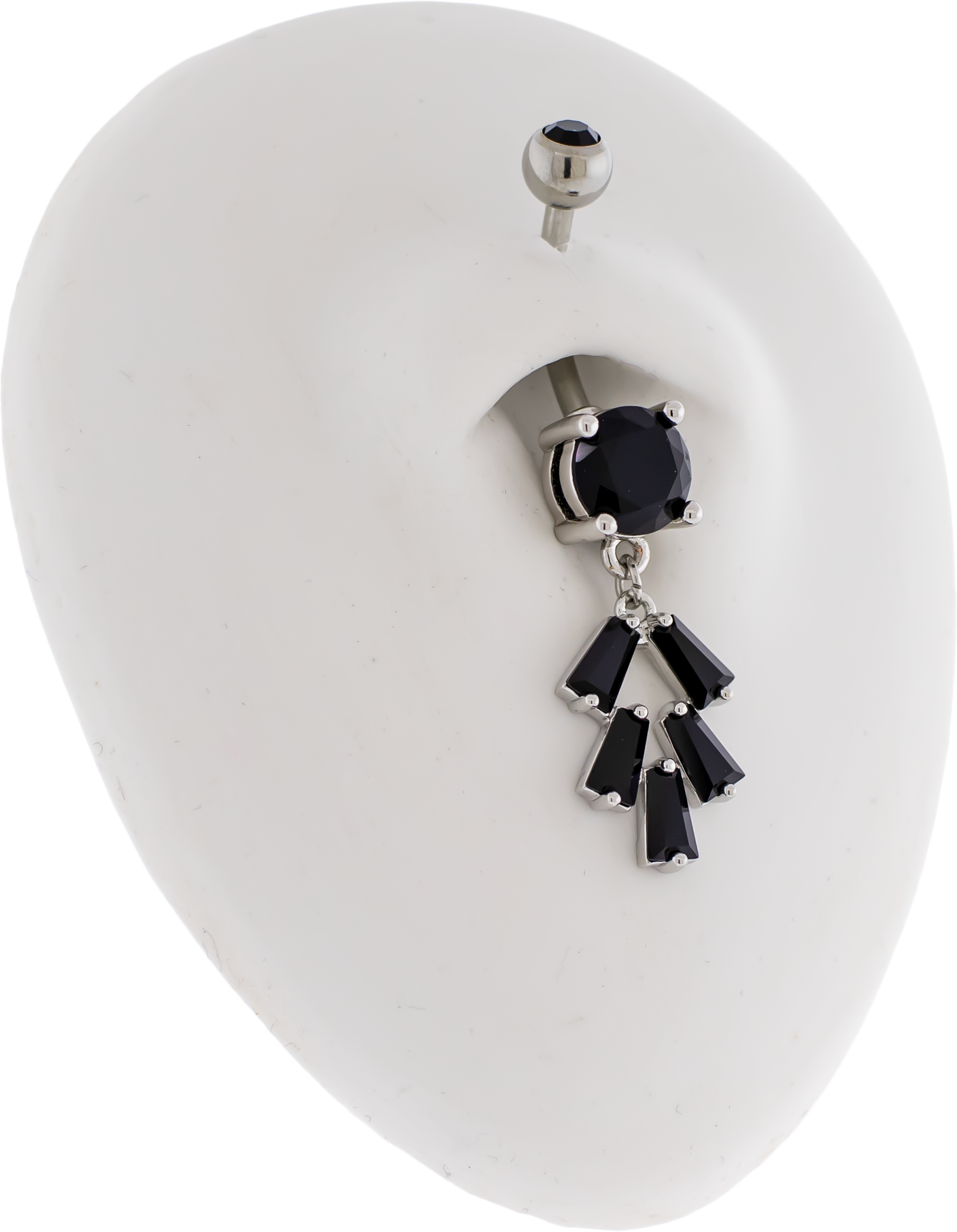 14G Baguette Cluster Navel Barbell - Pierced Addiction