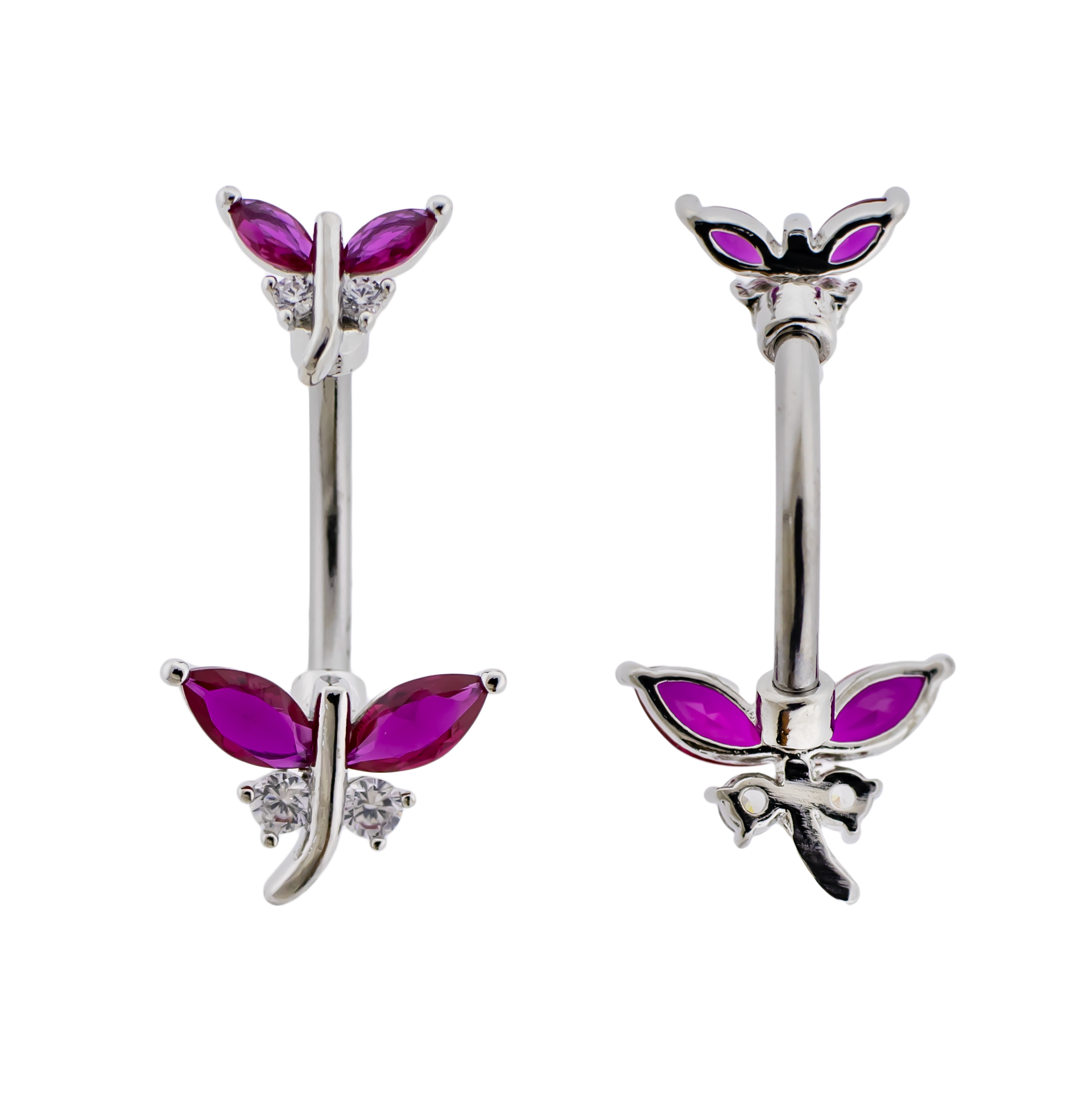 14G Gem Dragonfly Navel Ring - Pierced Addiction