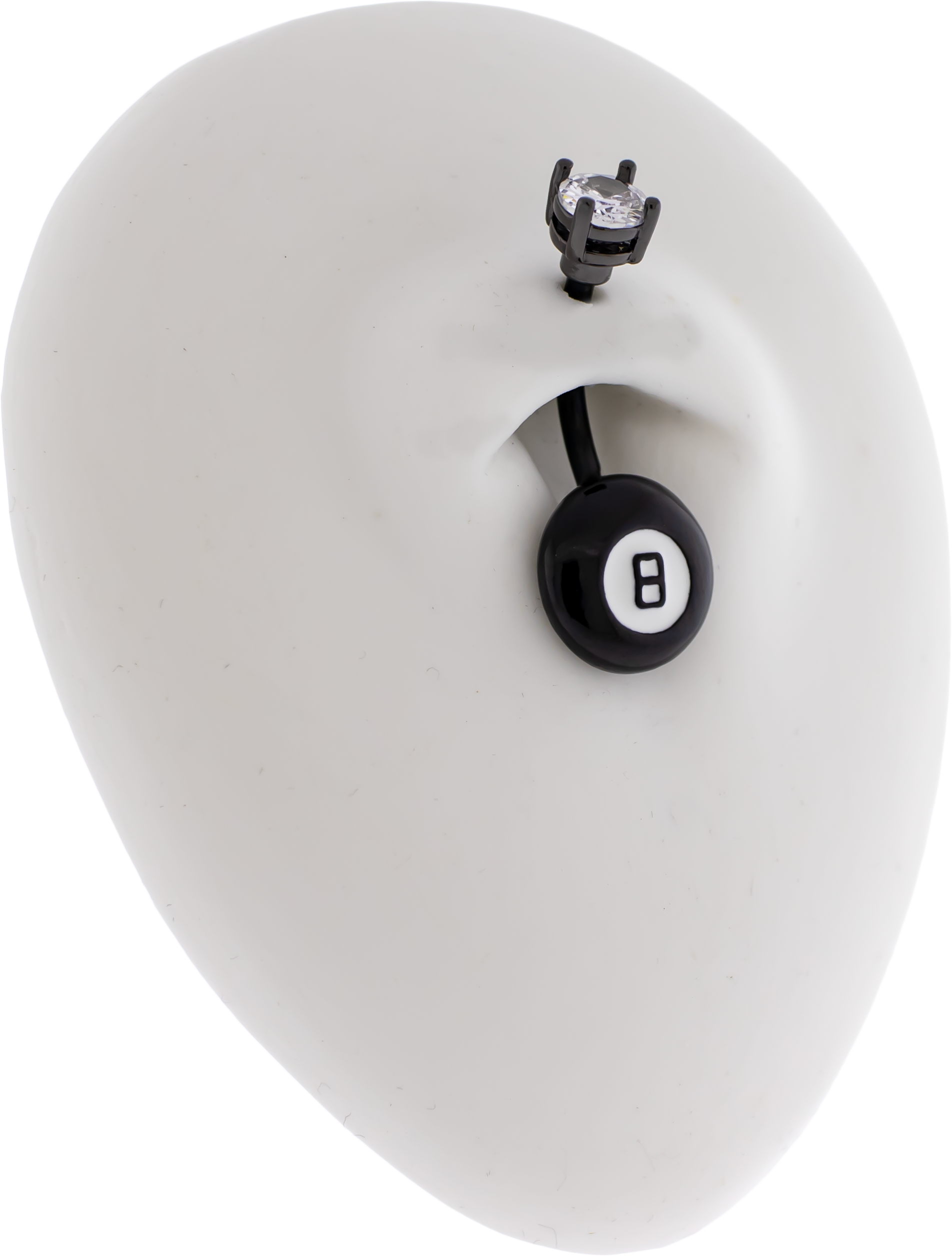 14G Eight Ball Navel Ring - Pierced Addiction