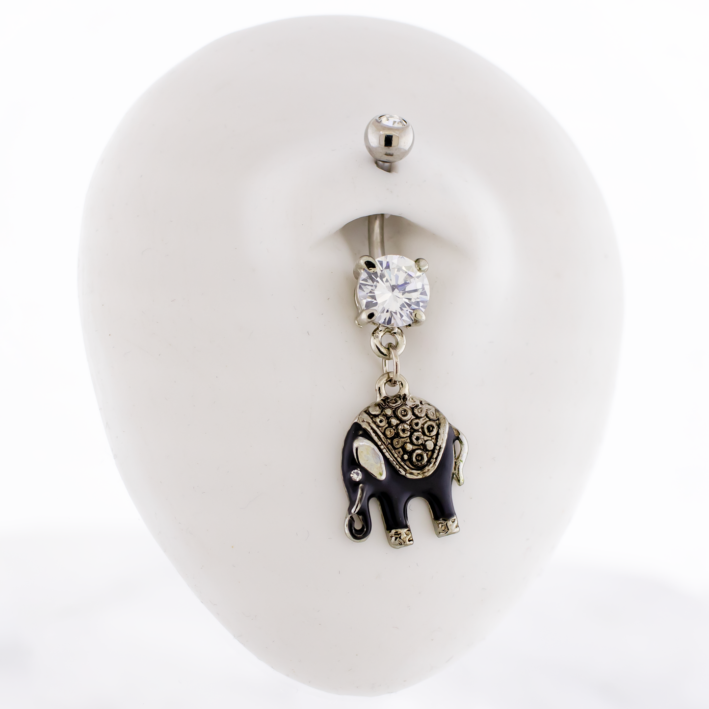 14G Byzantine Style Elephant Navel Ring