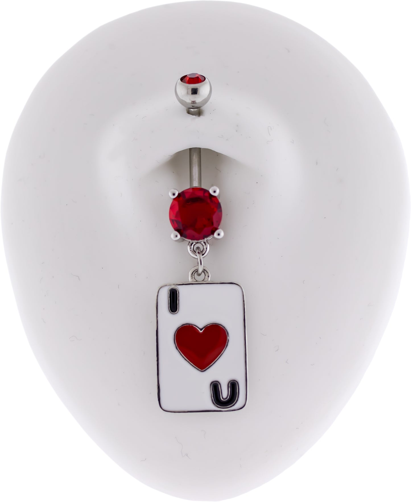 14G I Heart U Card Navel Ring - Pierced Addiction