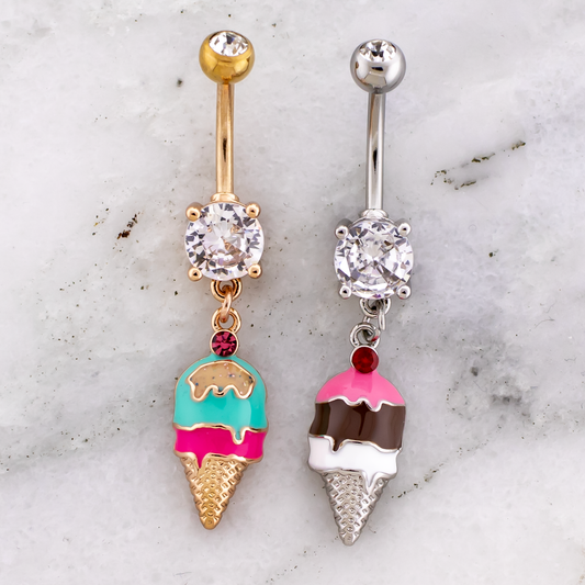 14G Ice Cream Cone Navel Ring