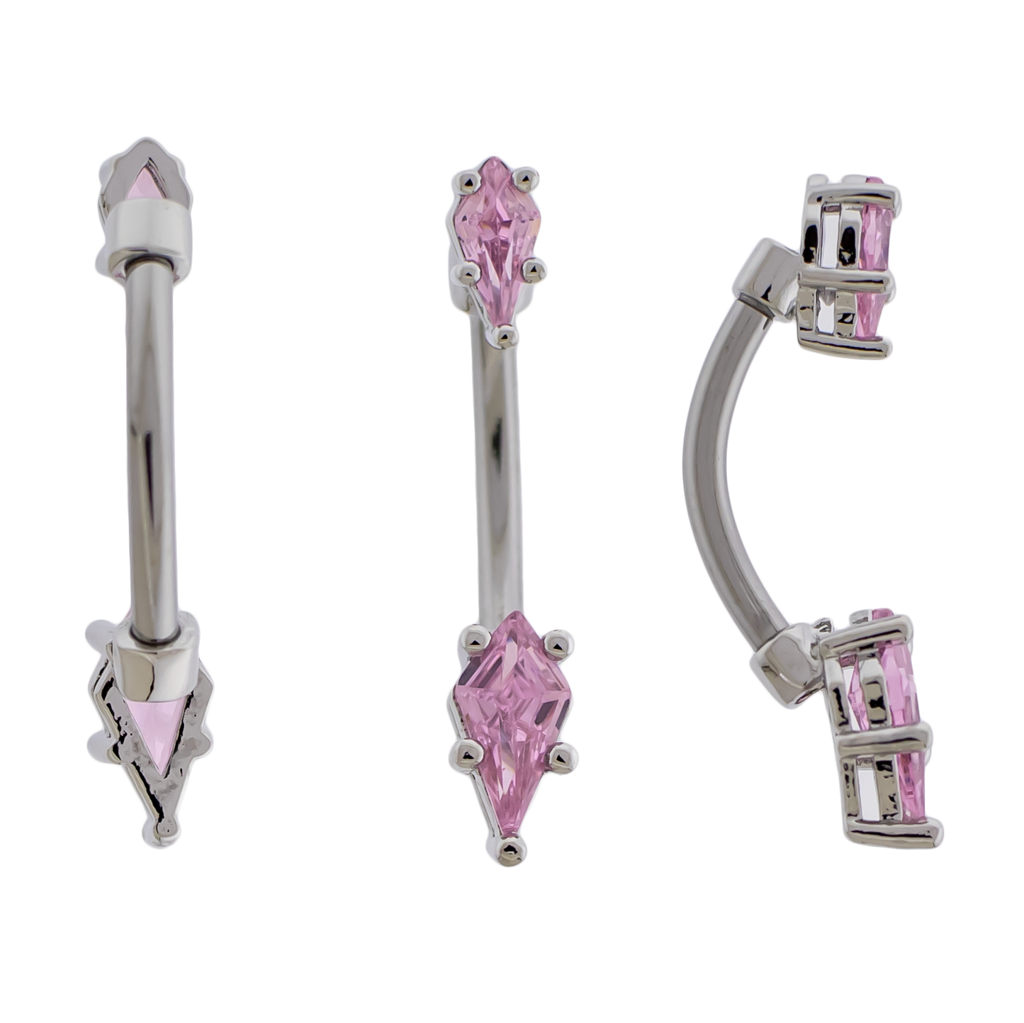 14G Kite Cut Gem Navel Barbell - Pierced Addiction
