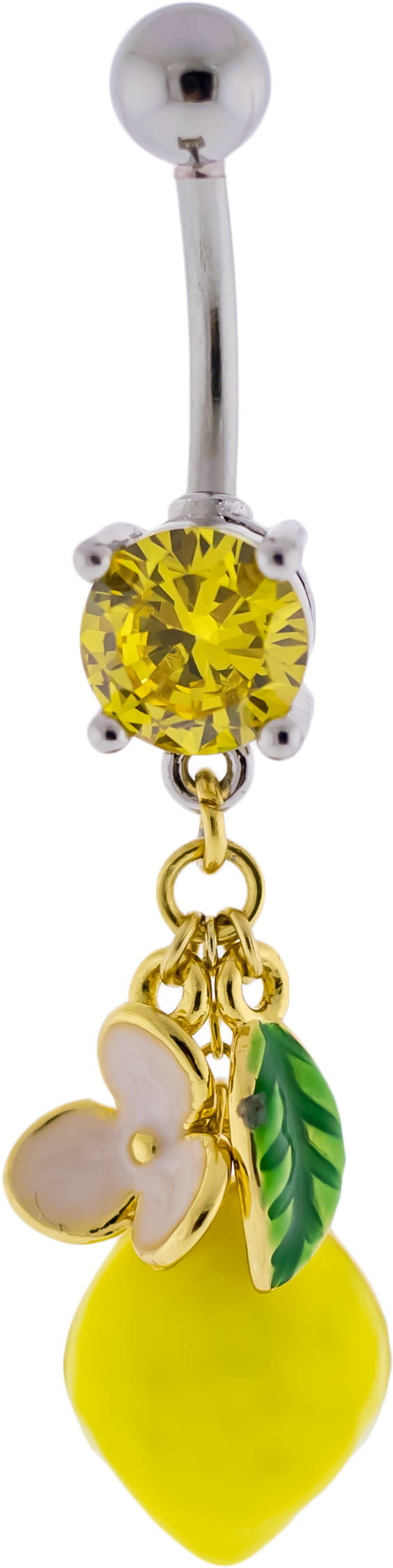 14G Lemon Navel Ring - Pierced Addiction