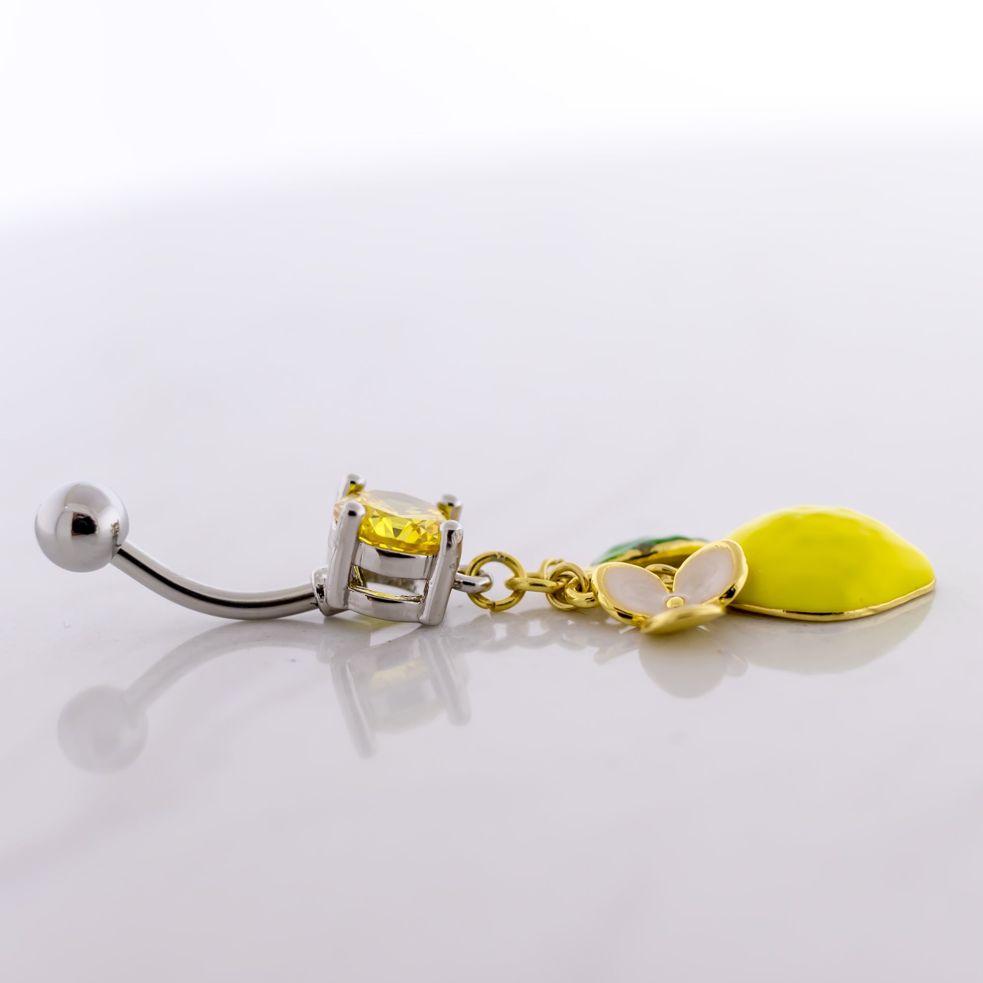 14G Lemon Navel Ring - Pierced Addiction