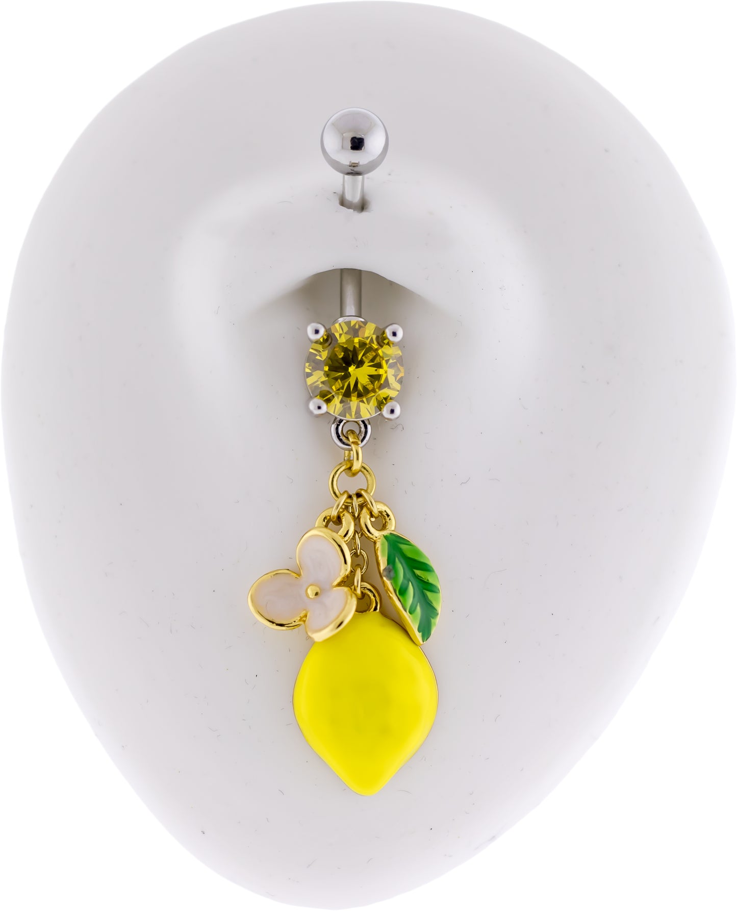 14G Lemon Navel Ring - Pierced Addiction