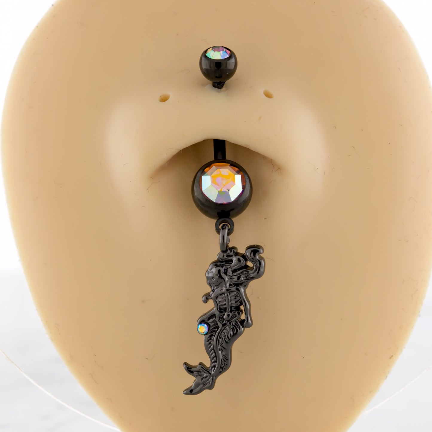 14G Skeleton Mermaid Navel Ring