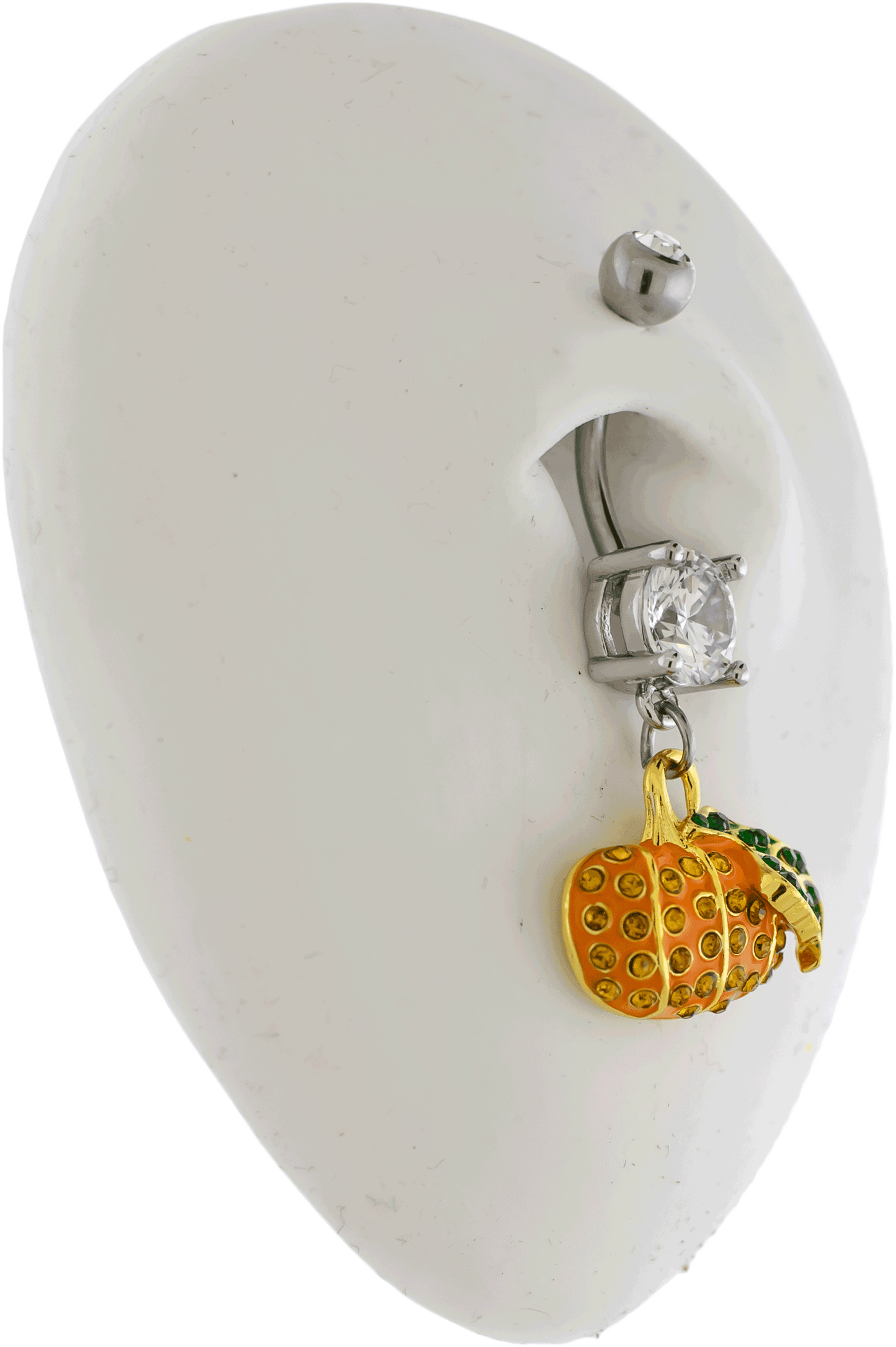 14G Gem Pumpkin Navel Ring