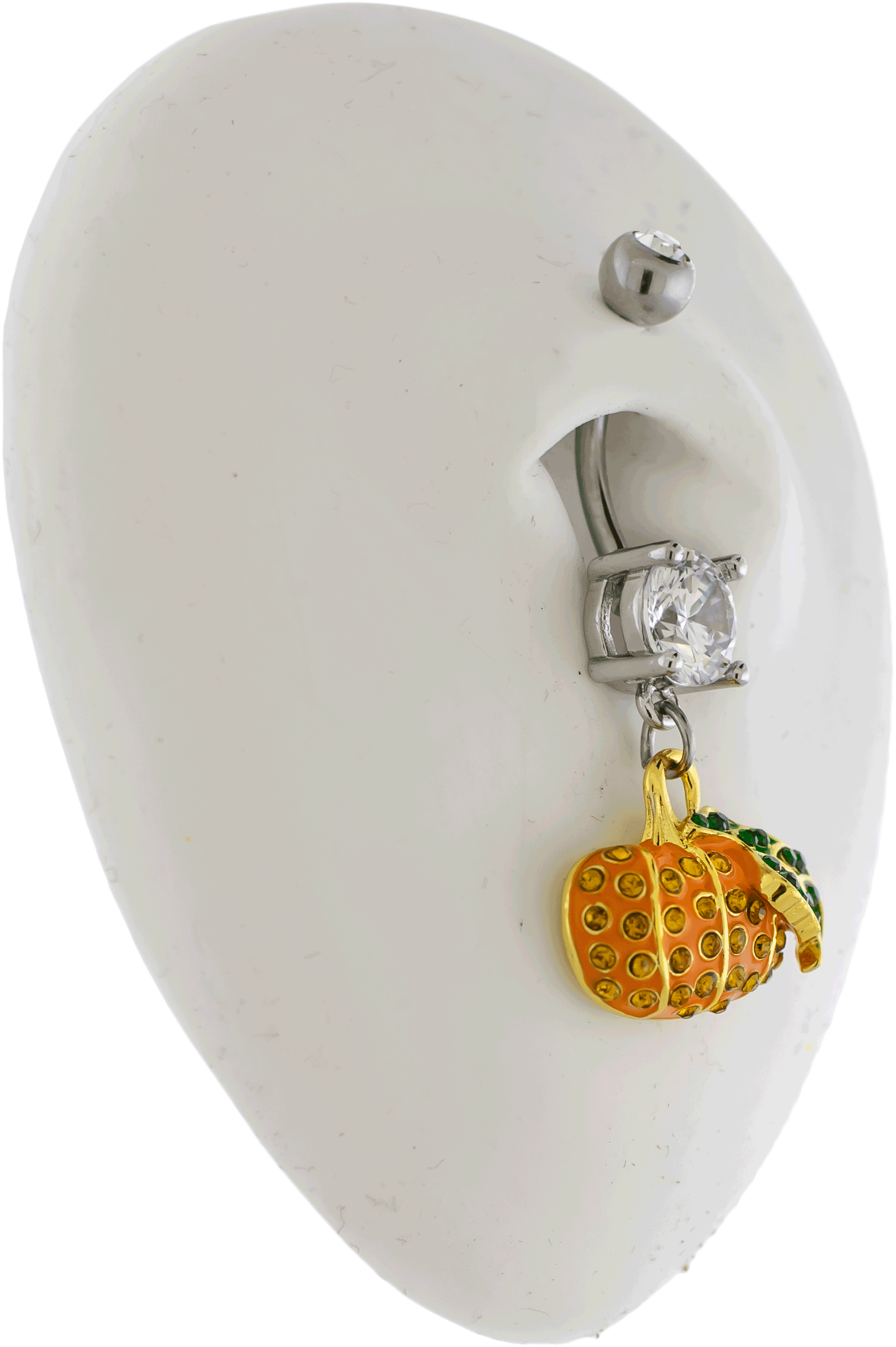 14G Gem Pumpkin Navel Ring