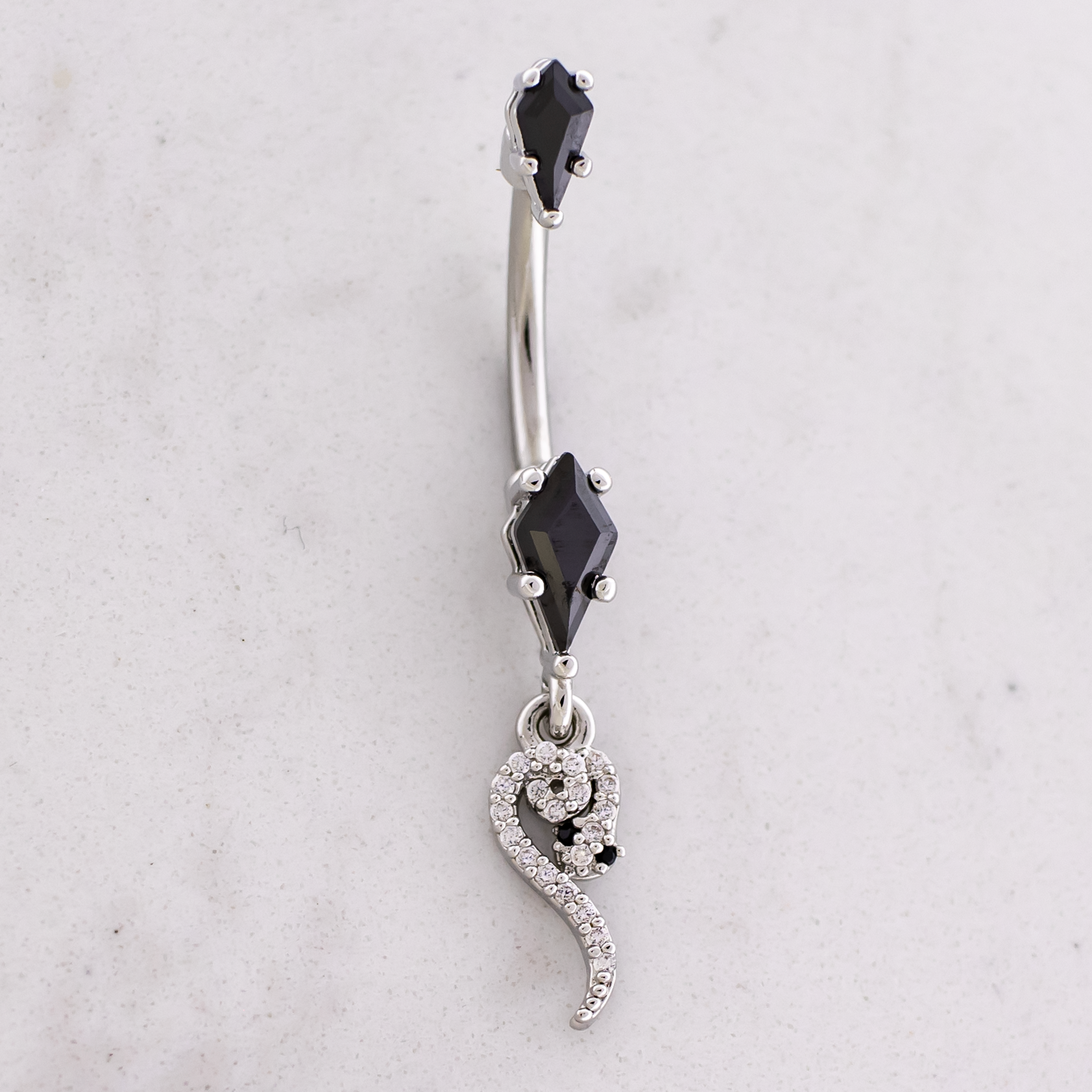 14G Kite w/ Snake Navel Barbell - Pierced Addiction