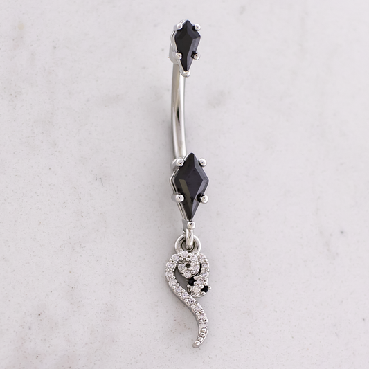 14G Kite w/ Snake Navel Barbell - Pierced Addiction