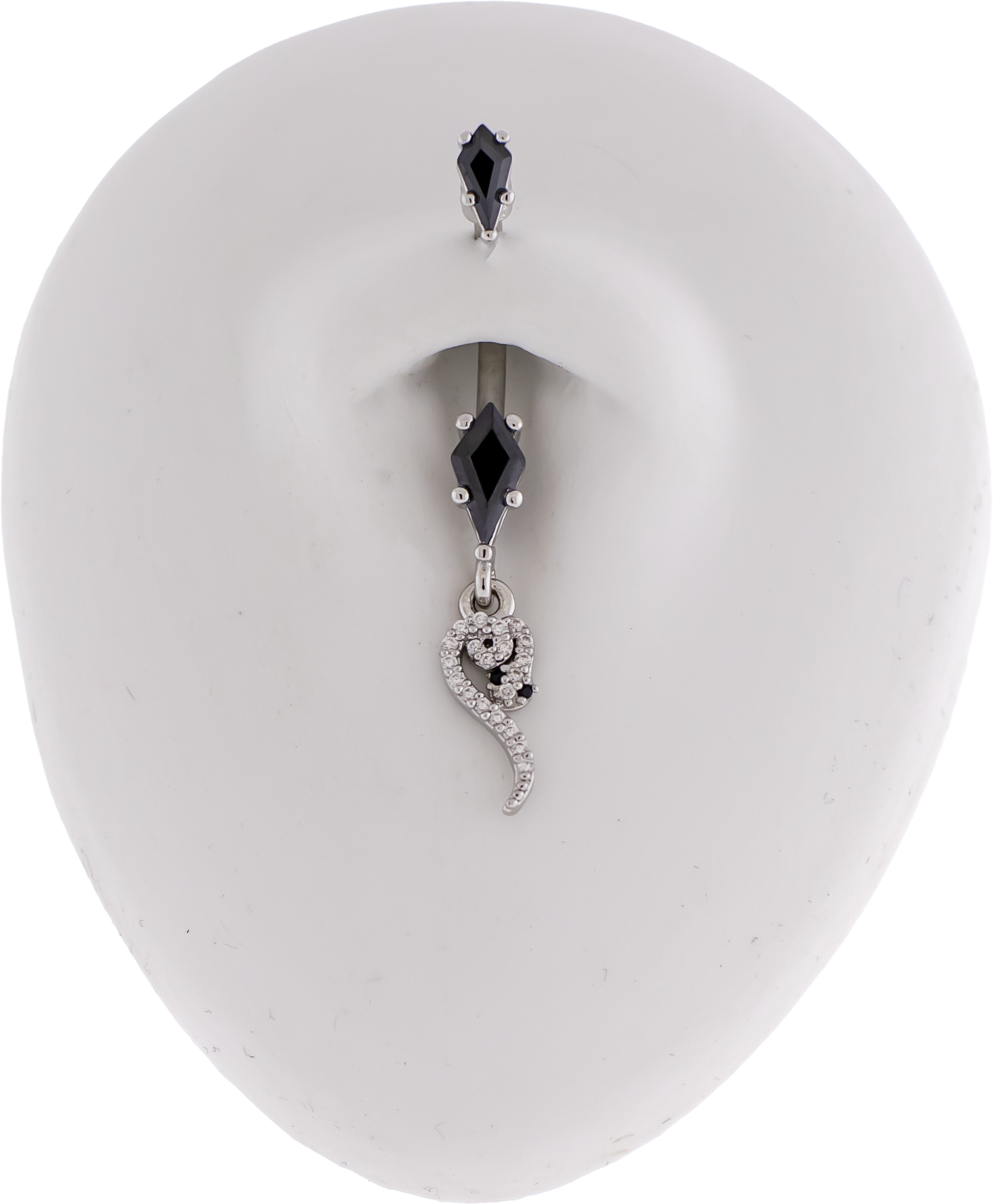 14G Kite w/ Snake Navel Barbell - Pierced Addiction