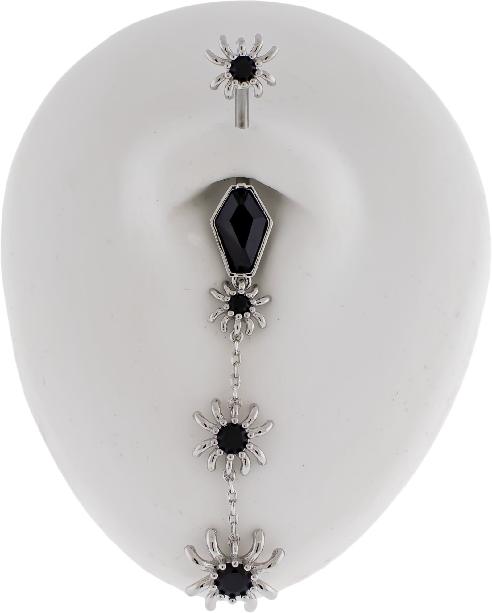 14G Coffin w/ Spider Dangle Navel Barbell - Pierced Addiction