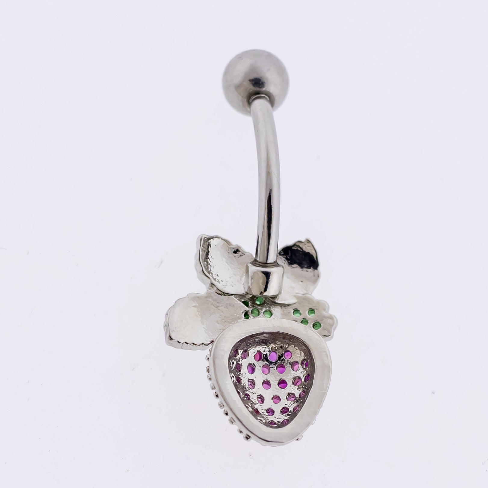 14G Gem Strawberry Navel Ring - Pierced Addiction