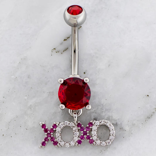 14G XOXO Navel Ring - Pierced Addiction