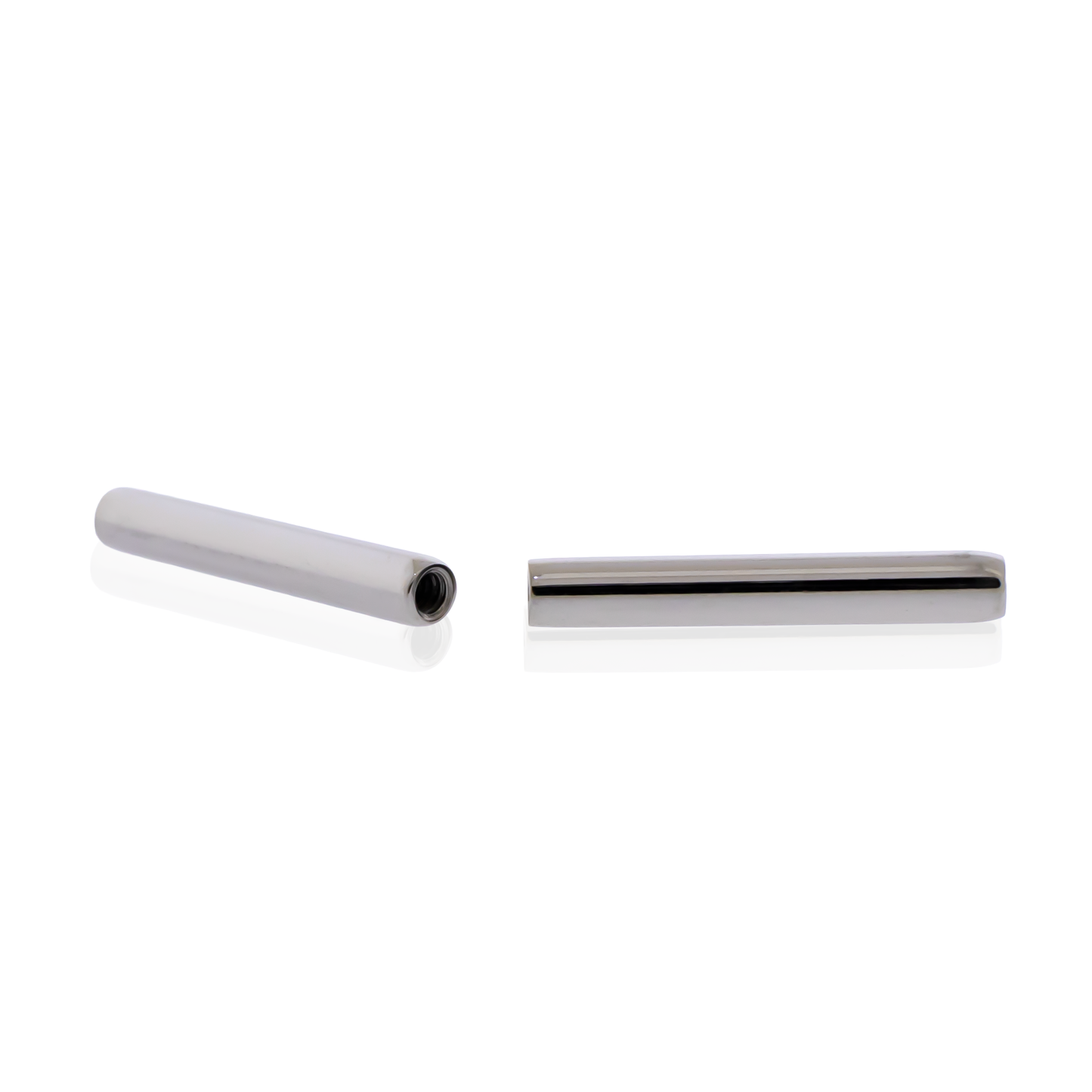 12G Steel Straight Barbell - Internally Threaded Post - Pierced Addiction