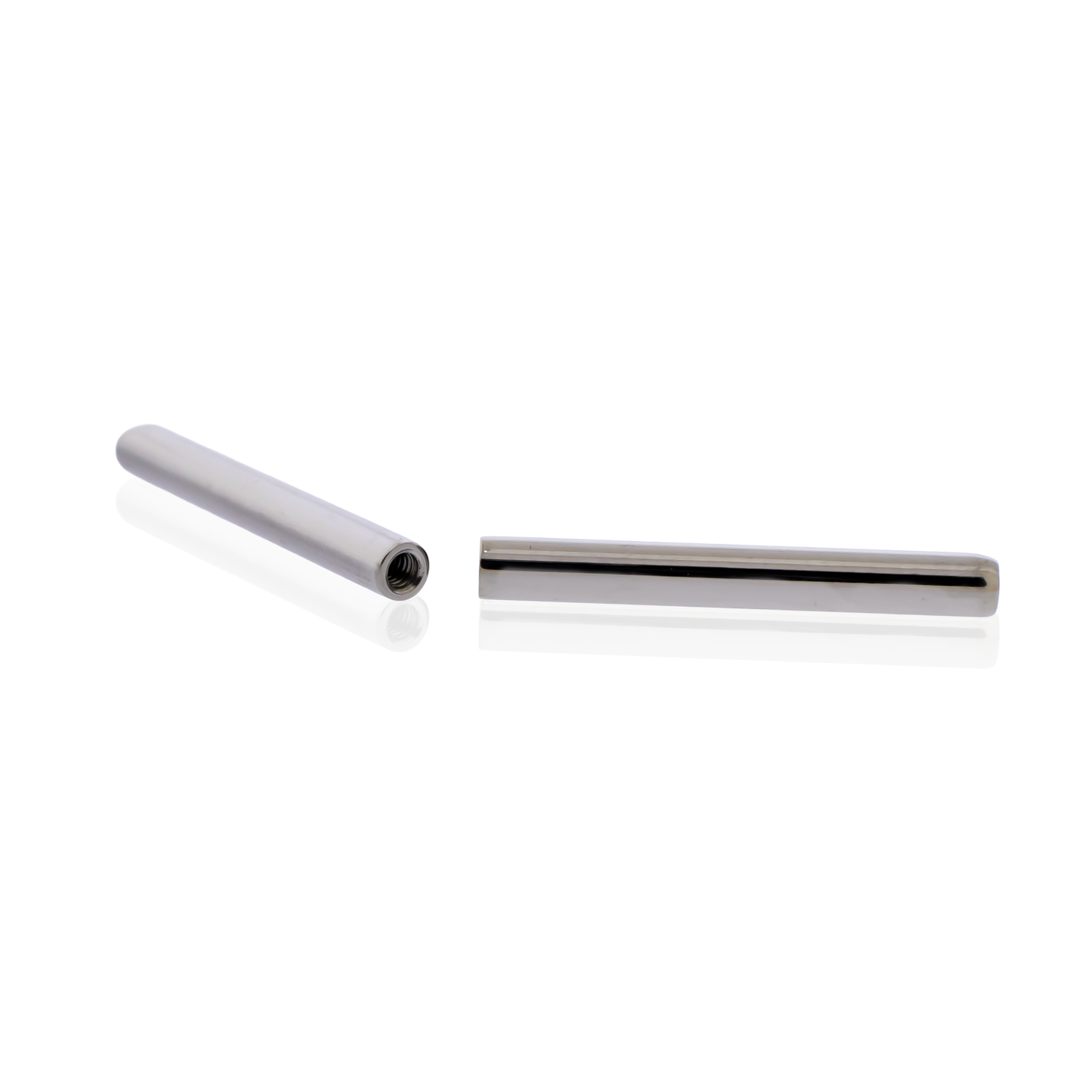 12G Steel Straight Barbell - Internally Threaded Post - Pierced Addiction