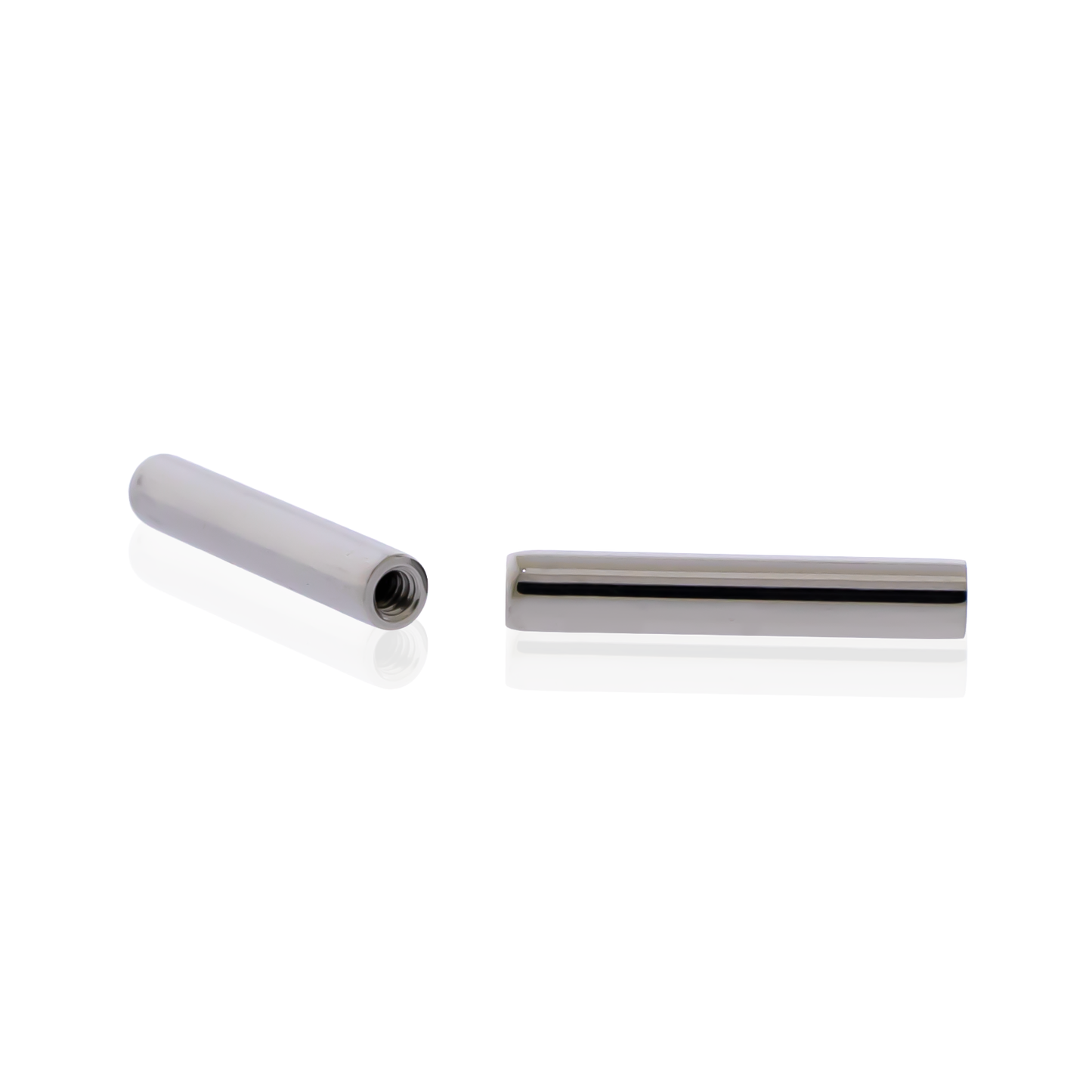 12G Steel Straight Barbell - Internally Threaded Post - Pierced Addiction