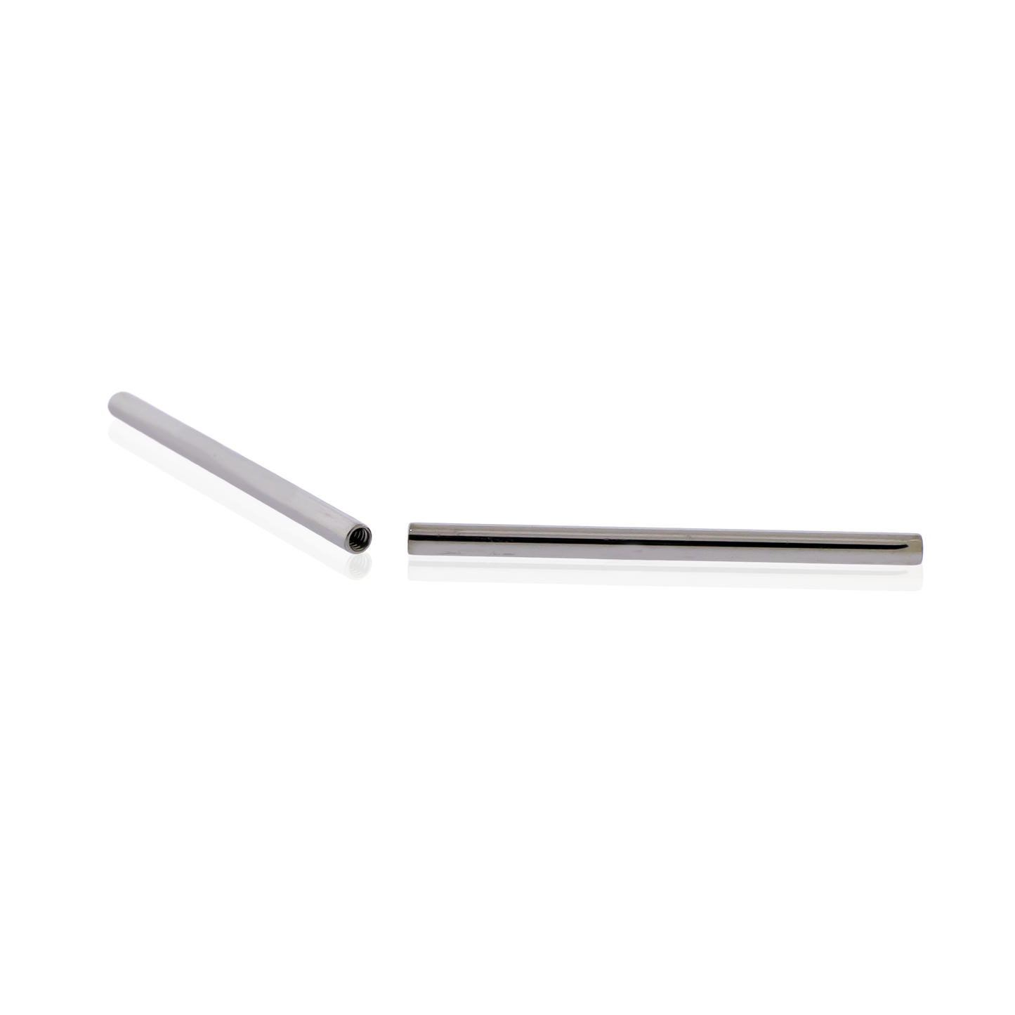 16G Steel Straight Barbell - Internally Threaded Post - Pierced Addiction
