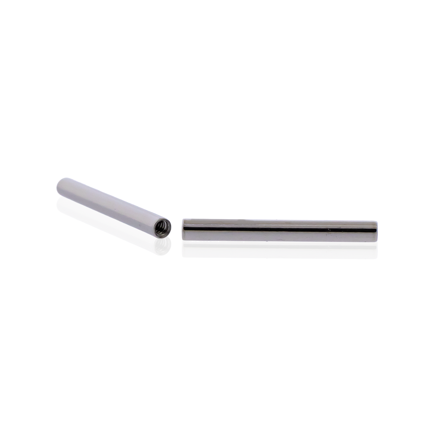 16G Steel Straight Barbell - Internally Threaded Post - Pierced Addiction