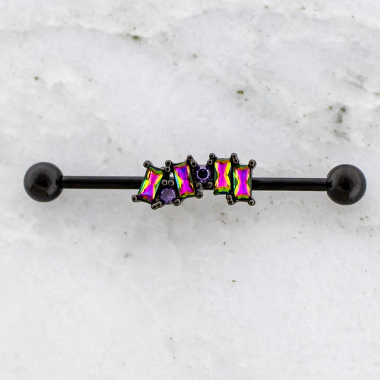 14G Virtual Medium Gem Industrial Barbell - Pierced Addiction