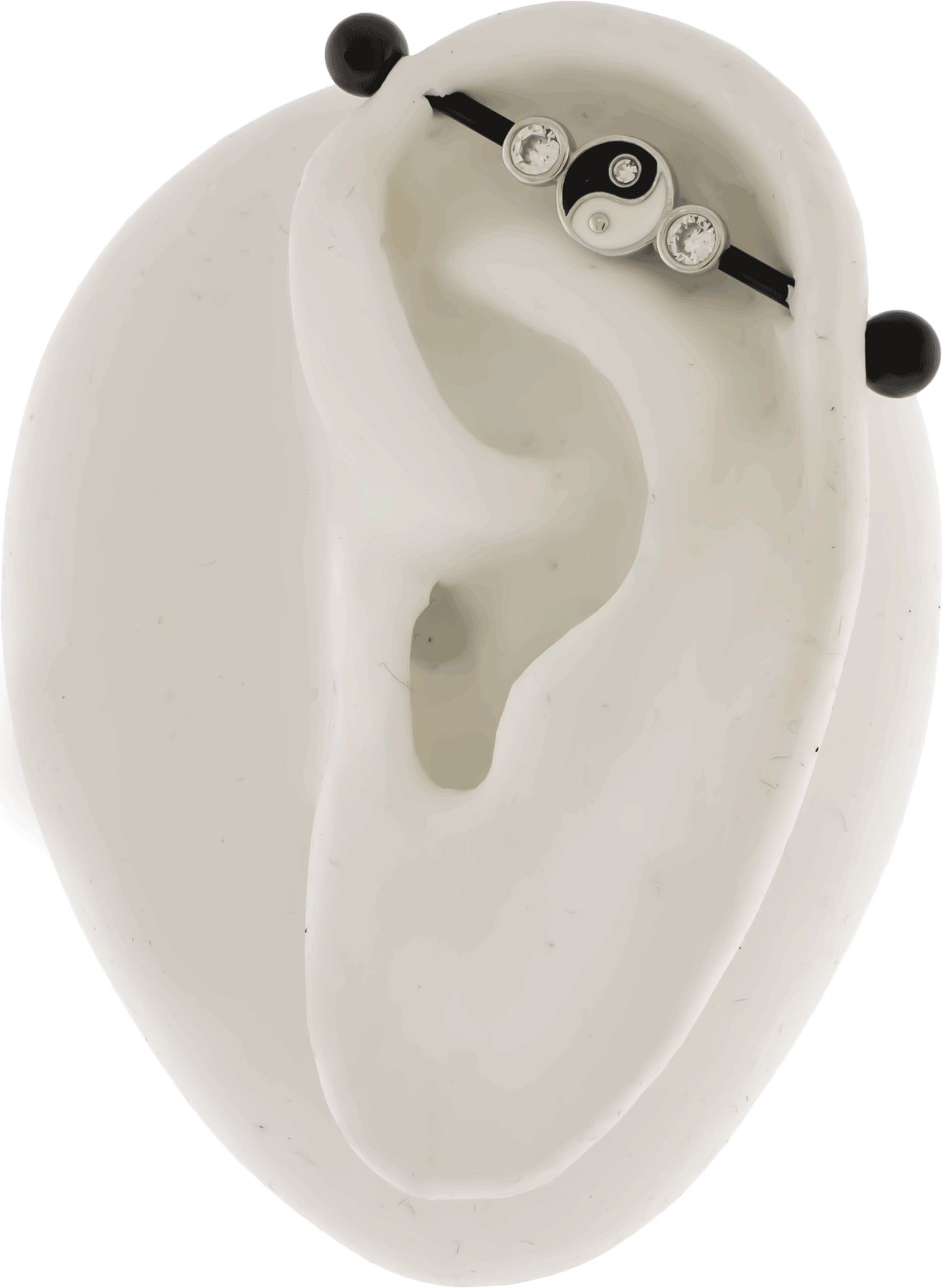 14G Industrial Barbell - Yin and Yang - Pierced Addiction