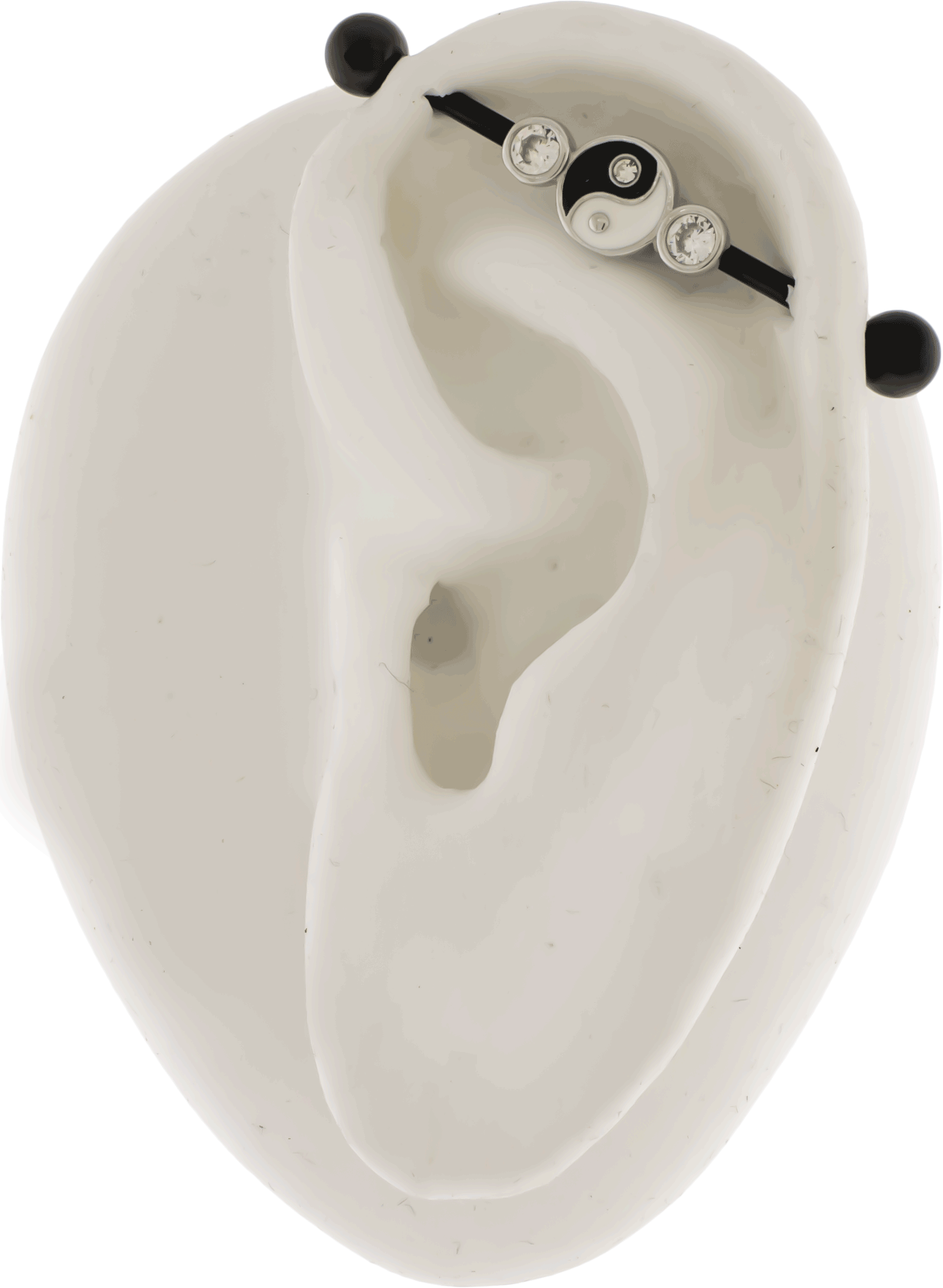 14G Industrial Barbell - Yin and Yang - Pierced Addiction