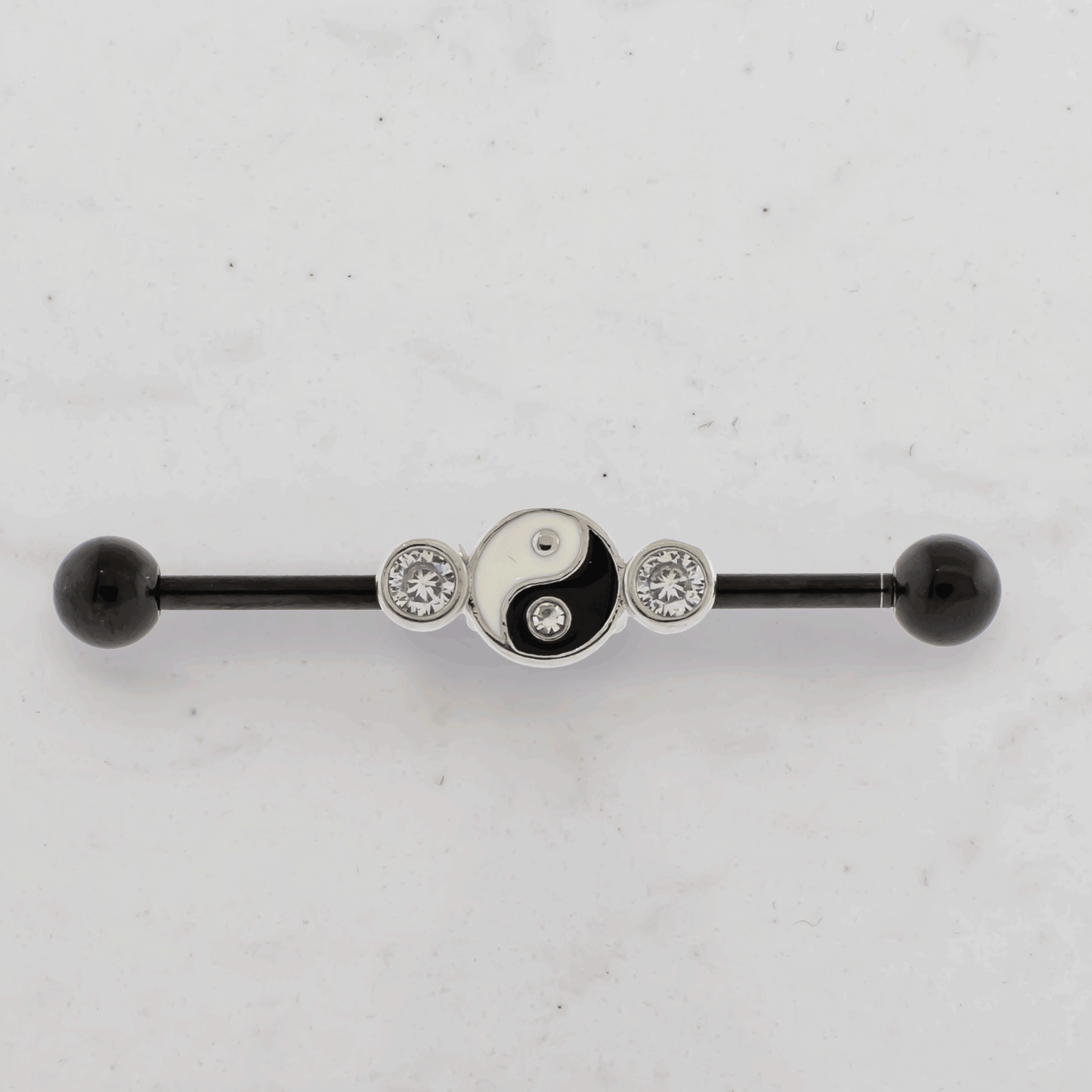 14G Industrial Barbell - Yin and Yang - Pierced Addiction