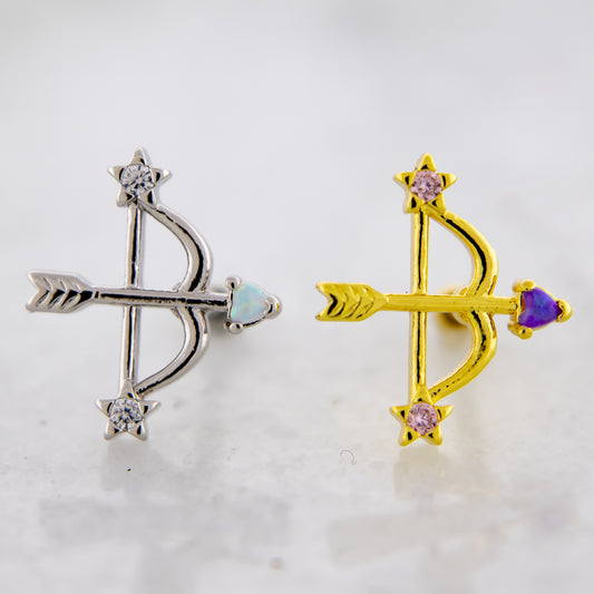 16G Bow and Arrow Cartilage Barbell - Pierced Addiction