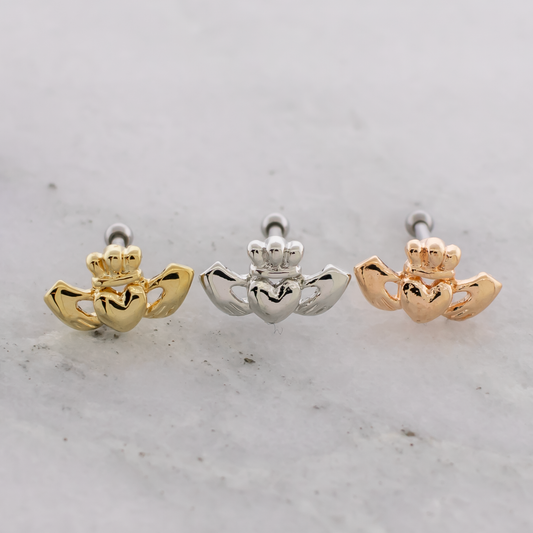 16G Claddagh Cartilage Barbell