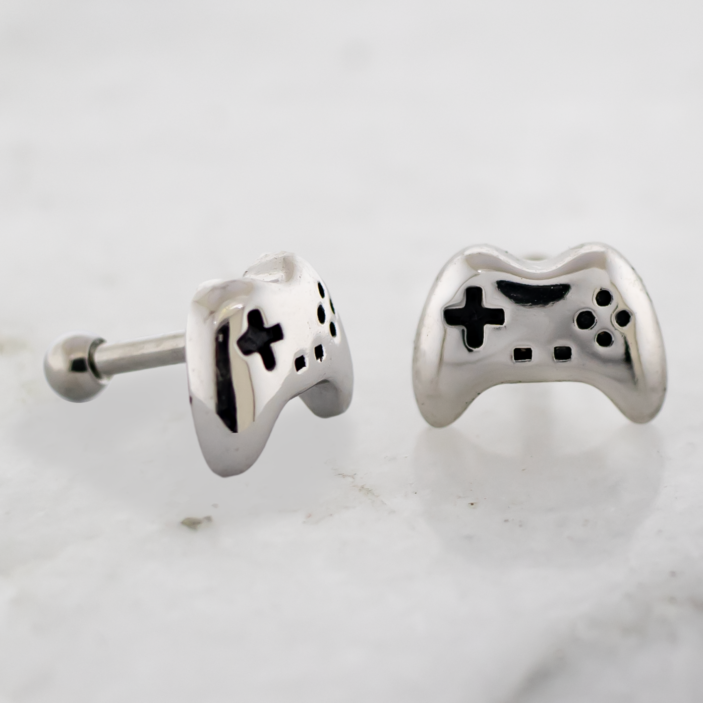 16G Video Game Remote Cartilage Barbell - Pierced Addiction