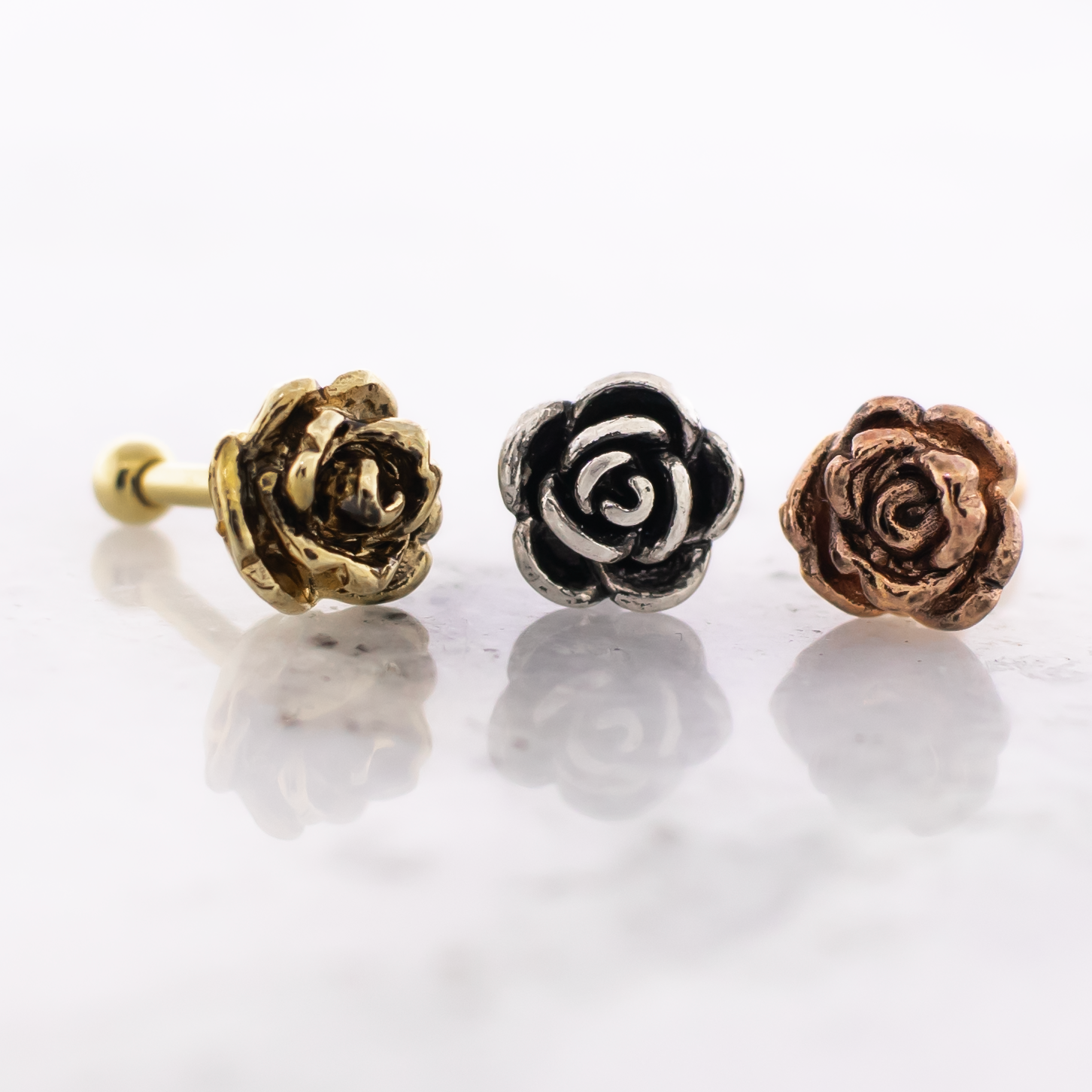 16G Rose Cartilage Barbell