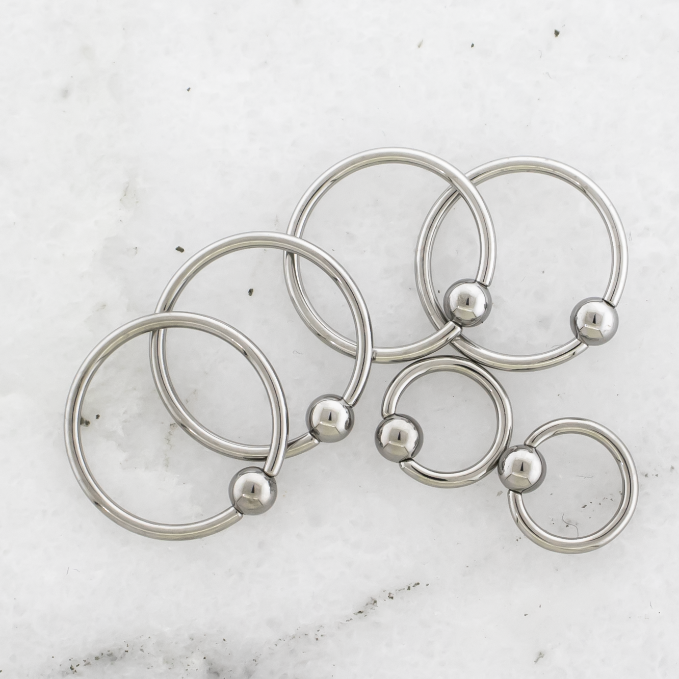 18G Steel Captive Bead Rings