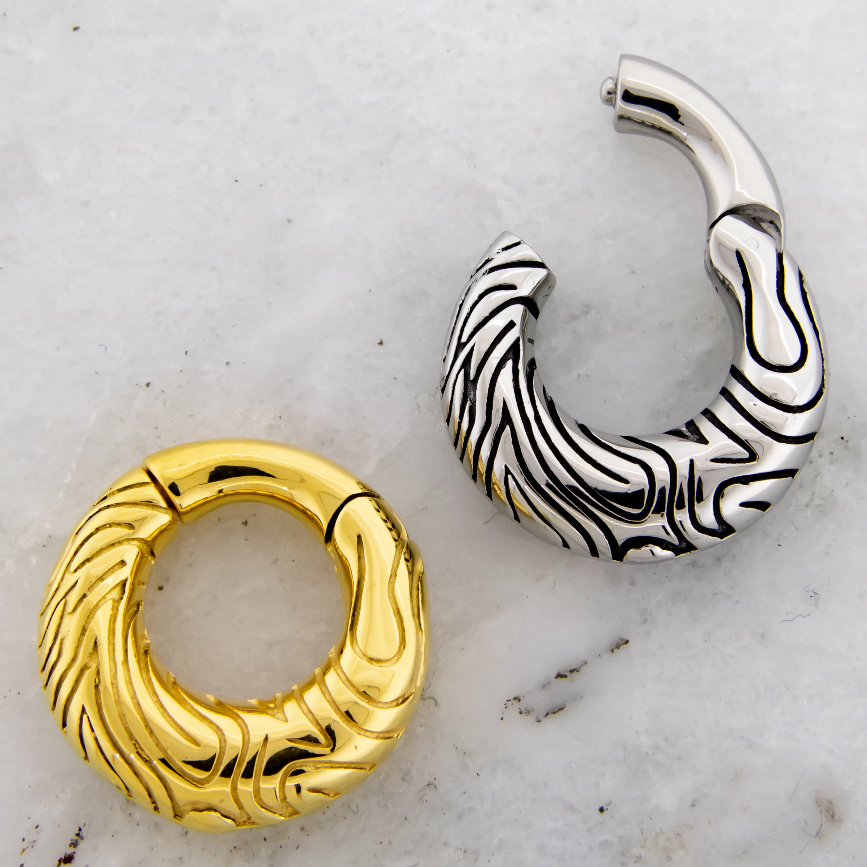 Steel Cast Etched Ear Weight Clicker